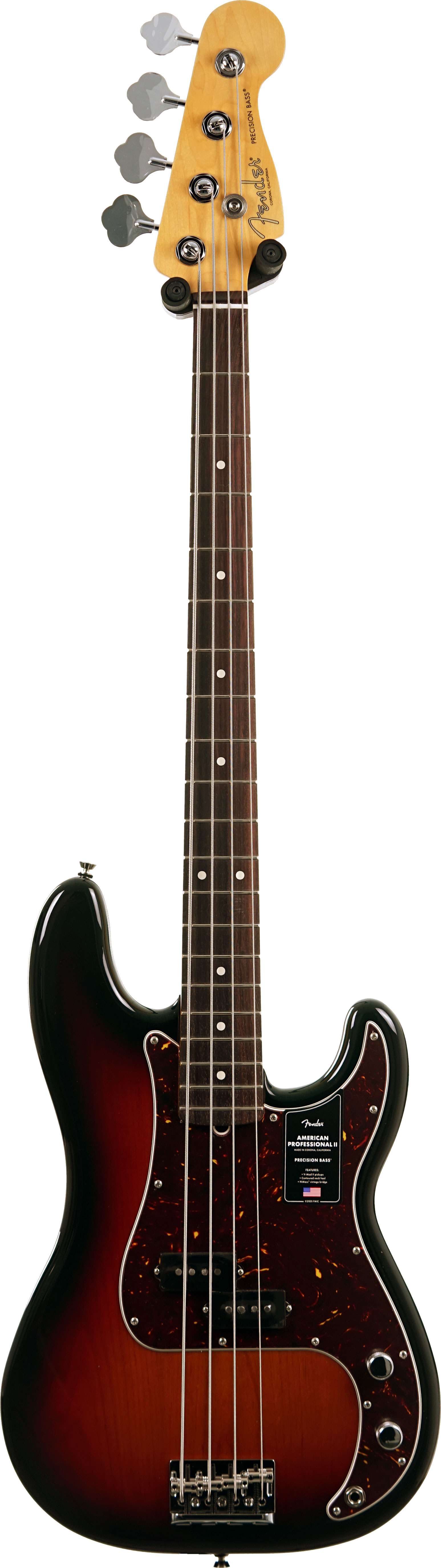 Fender American Professional II Precision Bass 3 Tone Sunburst Rosewood Fingerboard (Ex-Demo) #US25098739