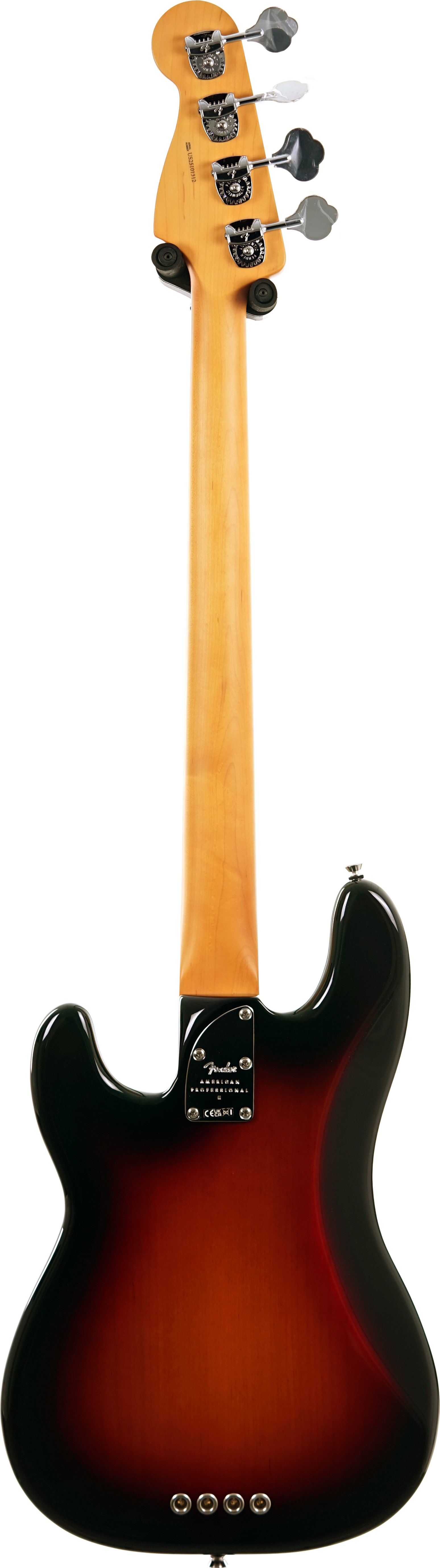 Fender American Professional II Precision Bass 3 Tone Sunburst Rosewood Fingerboard #US25101312