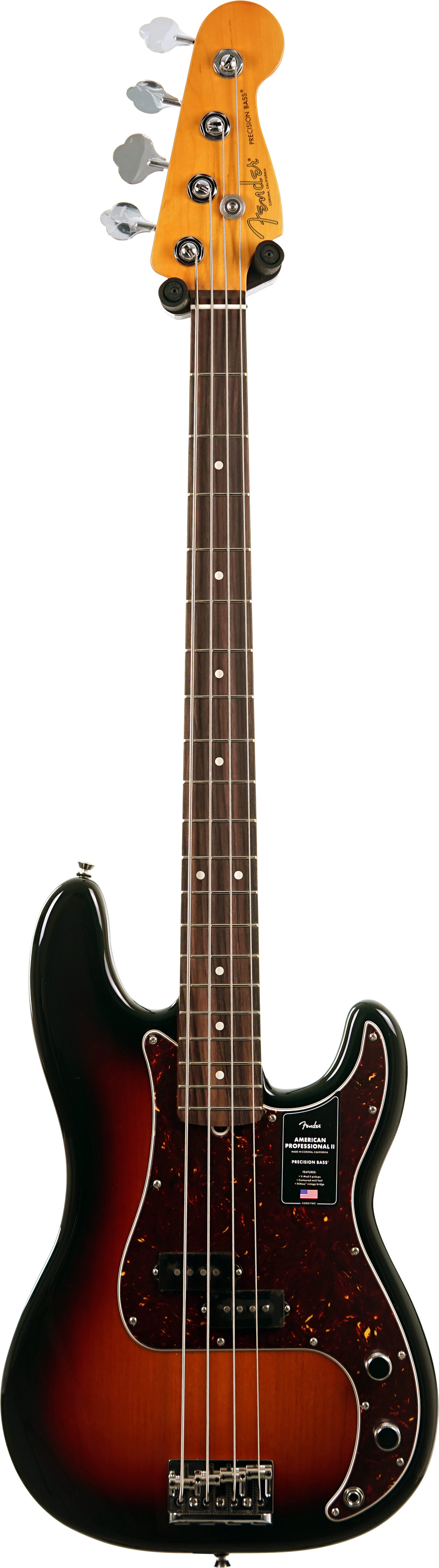 Fender American Professional II Precision Bass 3 Tone Sunburst Rosewood Fingerboard #US25101312