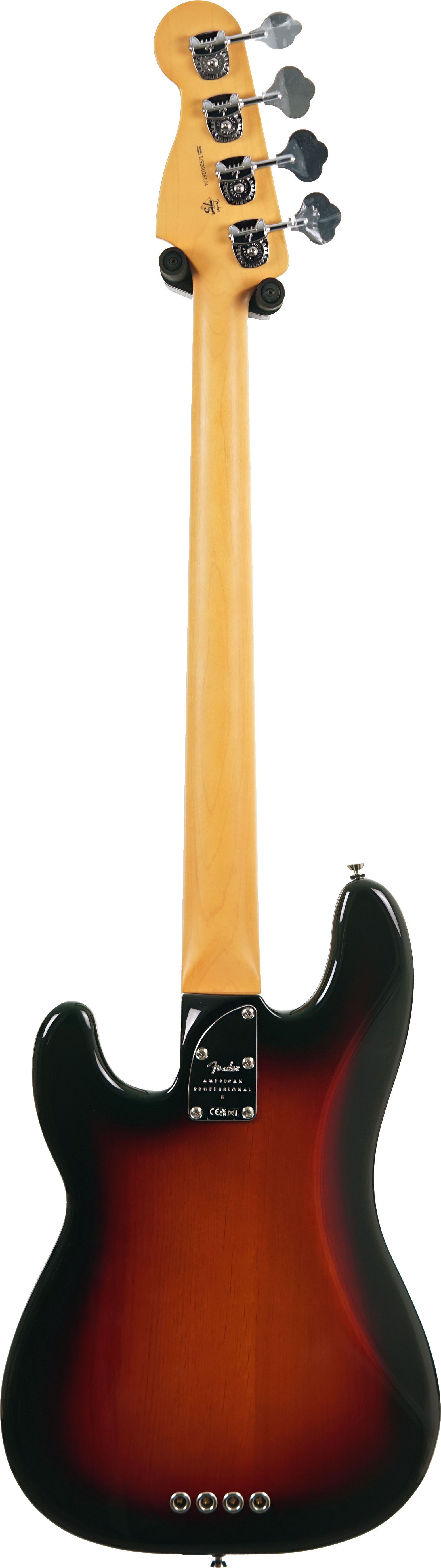 Fender American Professional II Precision Bass 3 Tone Sunburst Rosewood Fingerboard #US26026174