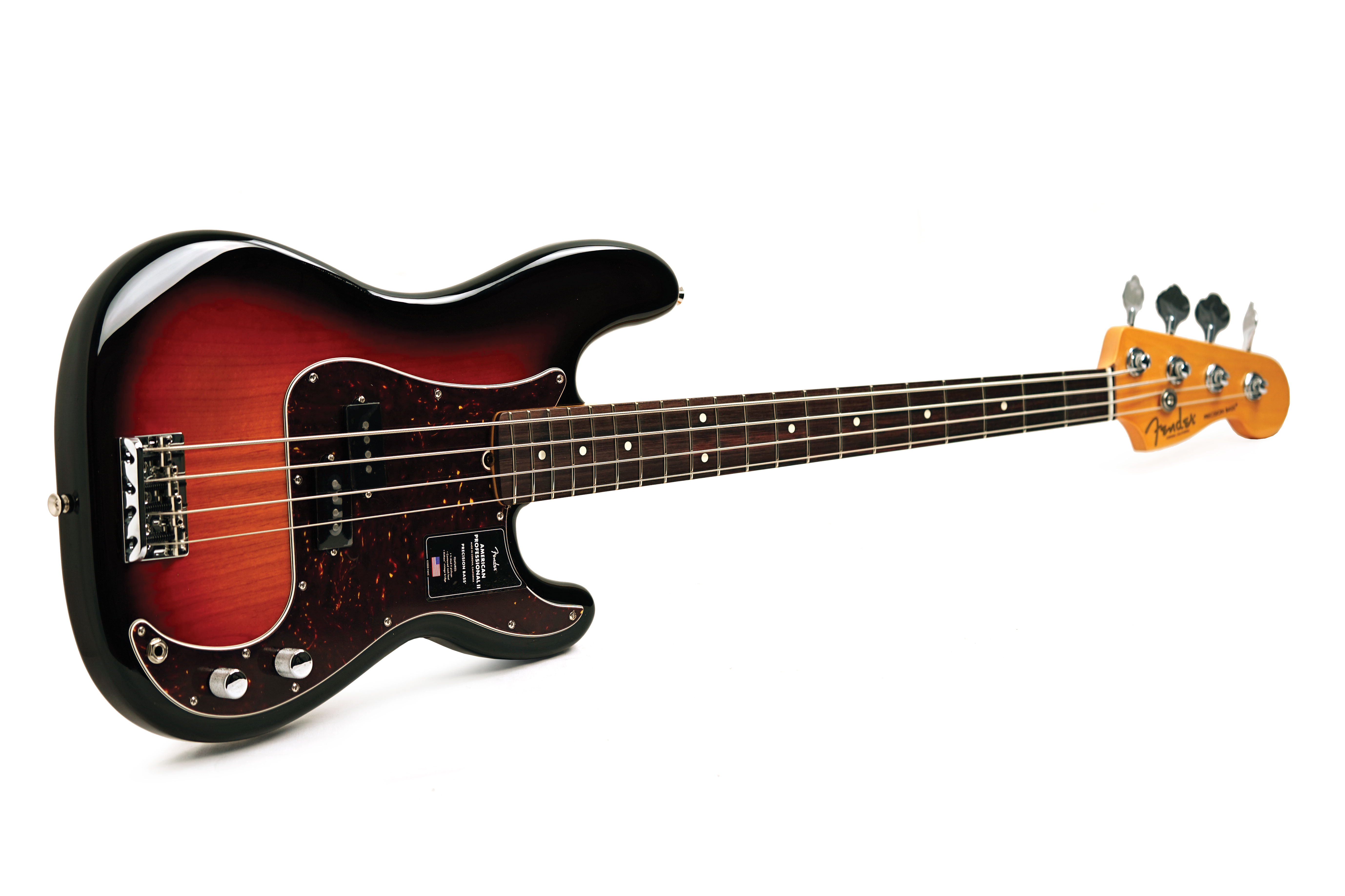 Fender American Professional II Precision Bass 3 Tone Sunburst Rosewood Fingerboard #US26026174