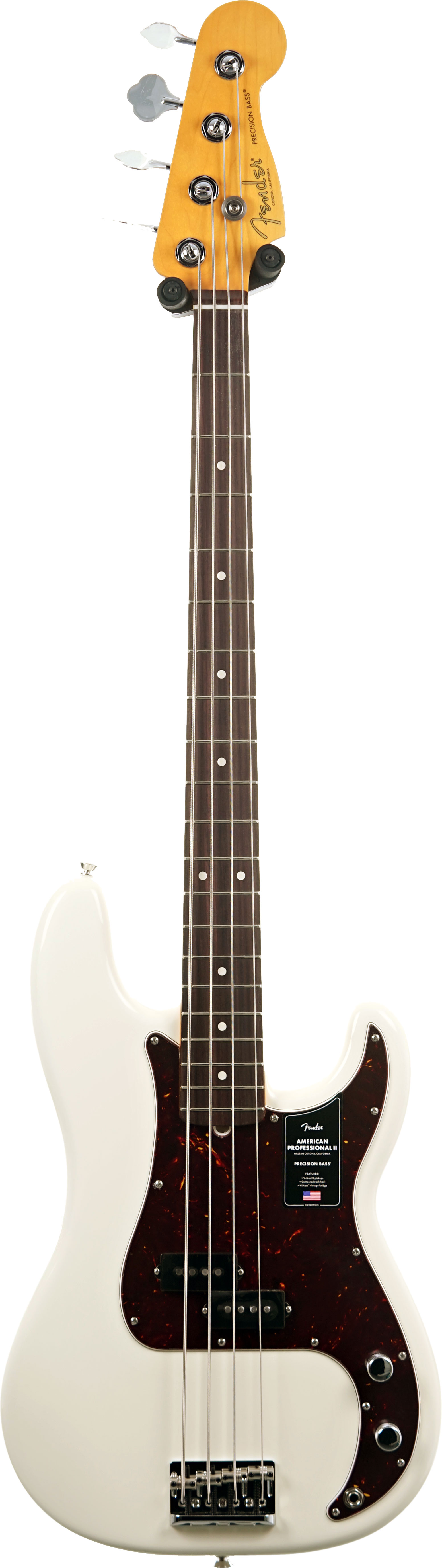 Fender American Professional II Precision Bass Olympic White Rosewood Fingerboard #US25092960