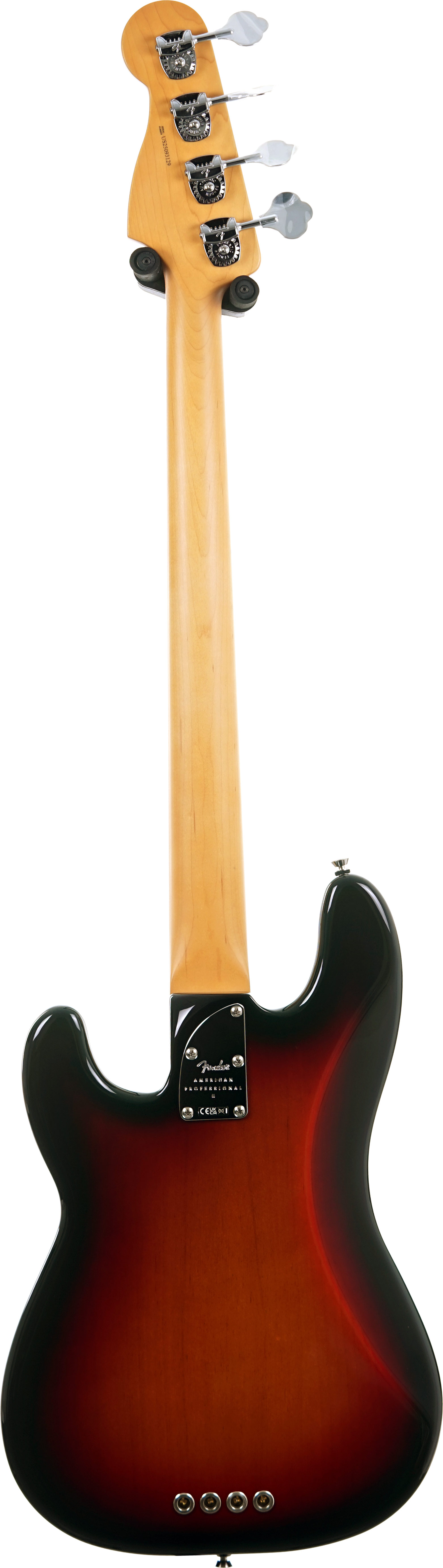 Fender American Professional II Precision Bass 3 Tone Sunburst Maple Fingerboard #US25093129