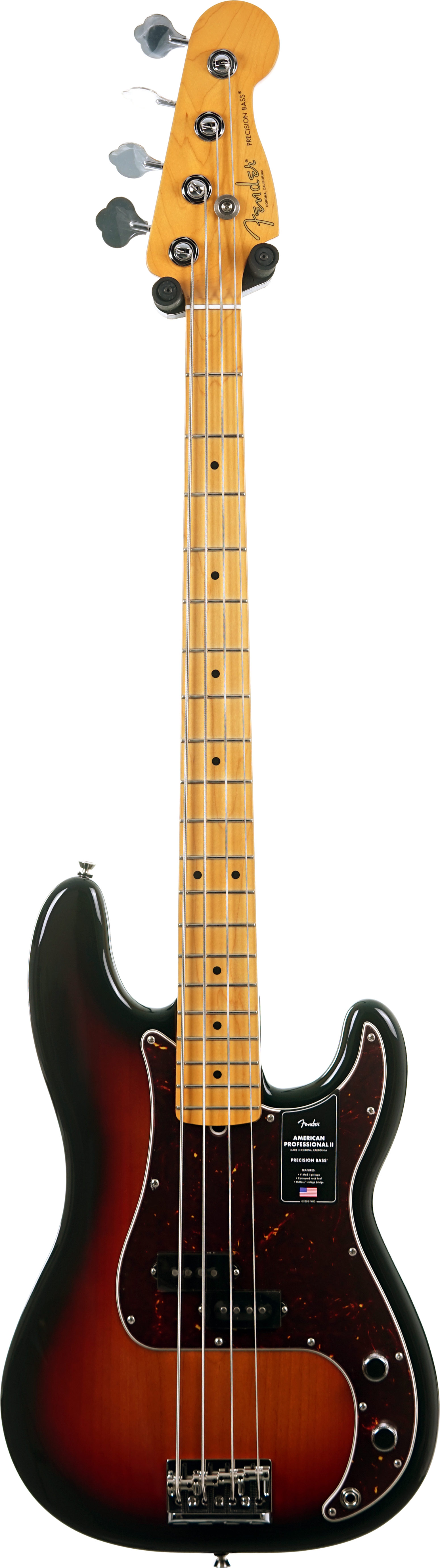 Fender American Professional II Precision Bass 3 Tone Sunburst Maple Fingerboard #US25093129