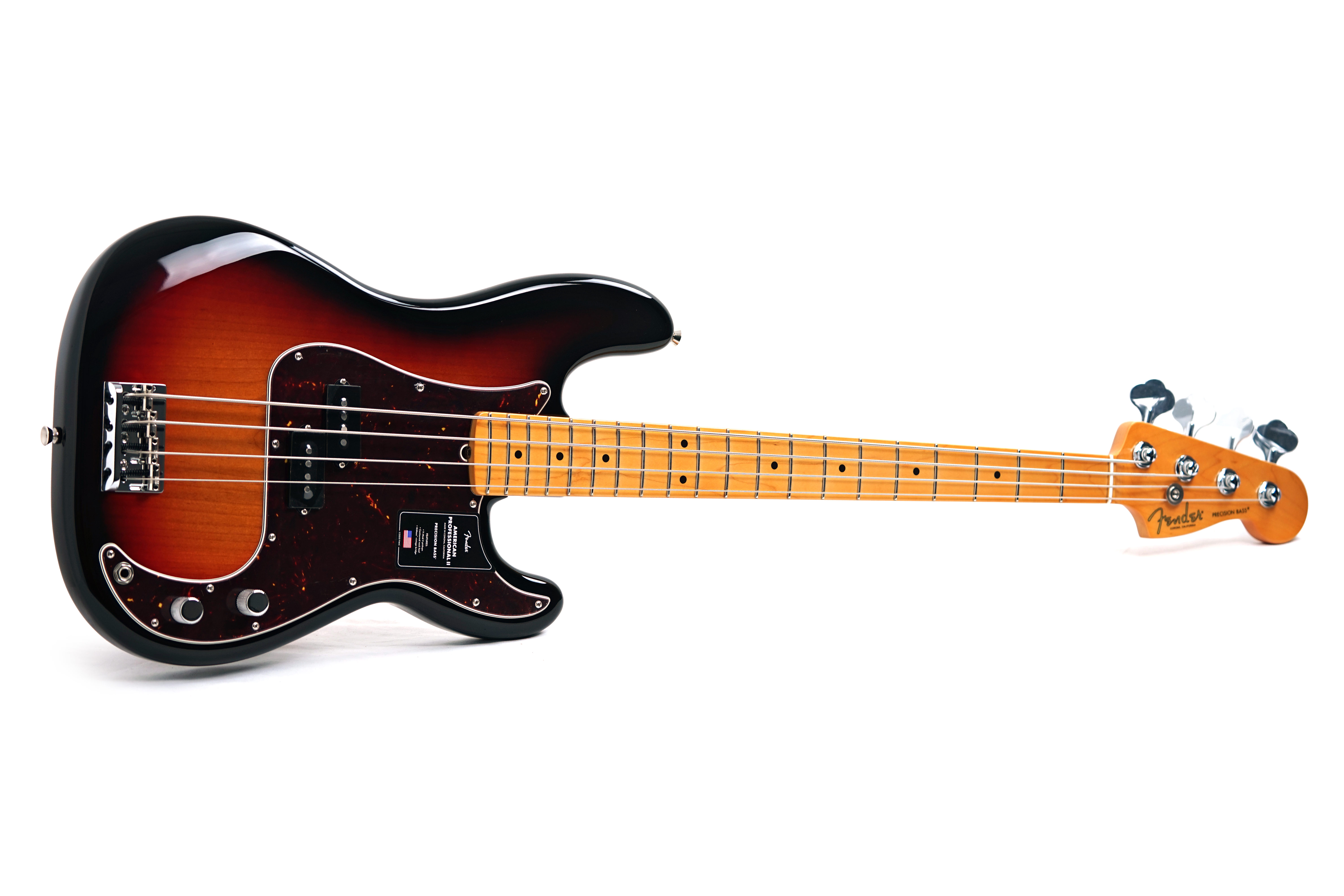 Fender American Professional II Precision Bass 3 Tone Sunburst Maple Fingerboard #US25093129
