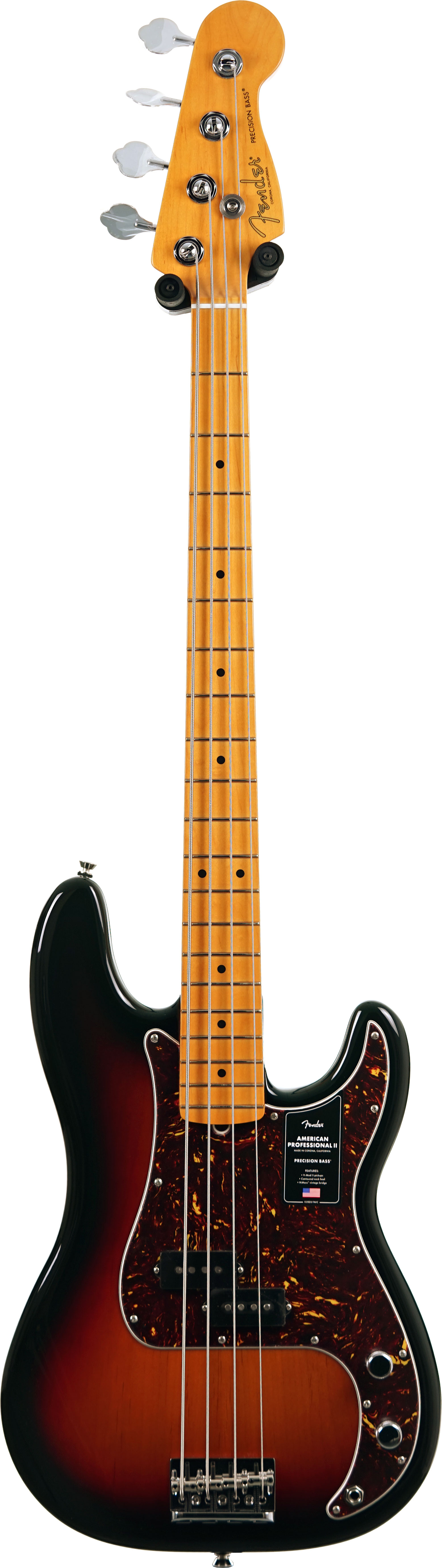Fender American Professional II Precision Bass 3 Tone Sunburst Maple Fingerboard #US25105083