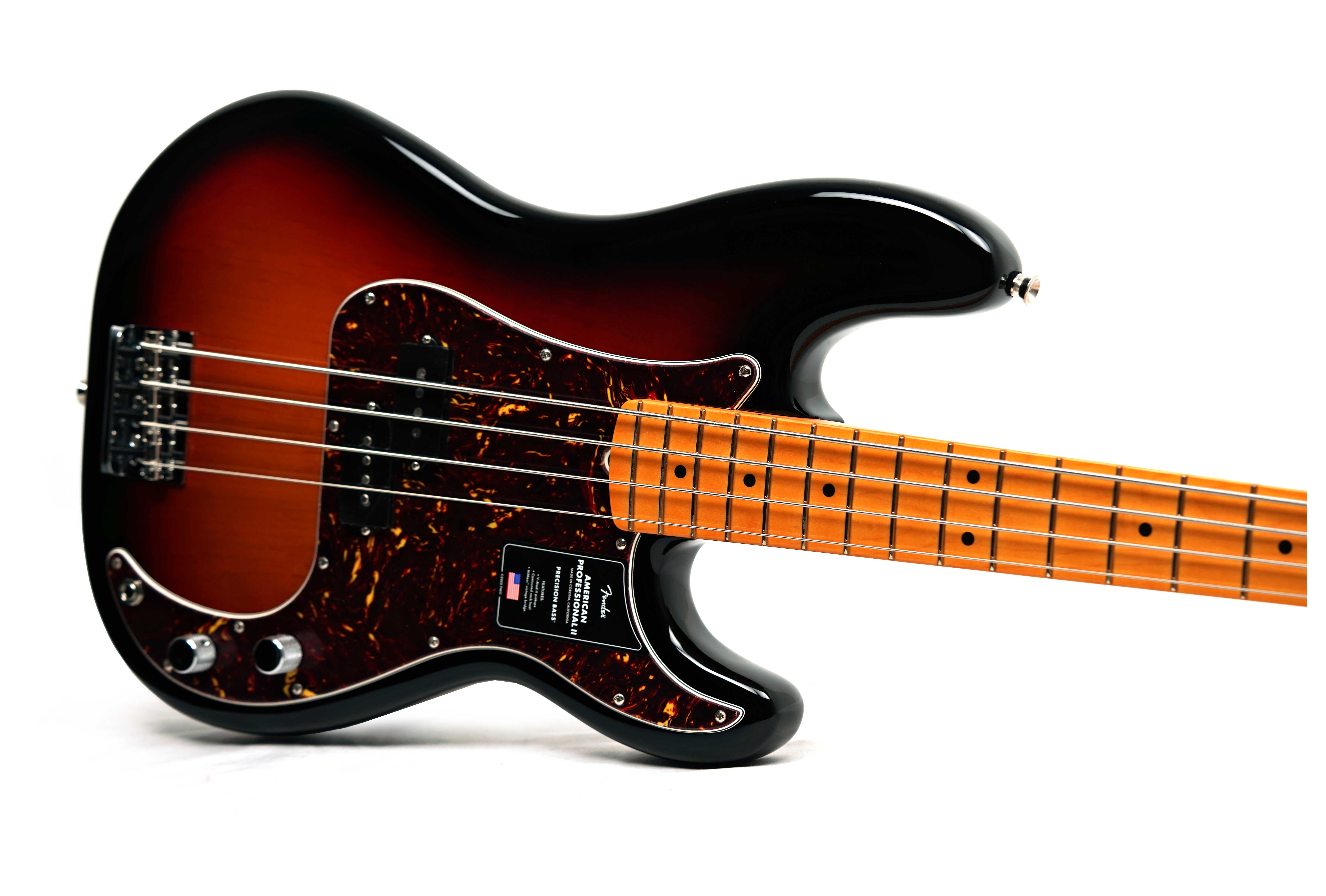 Fender American Professional II Precision Bass 3 Tone Sunburst Maple Fingerboard #US25105083