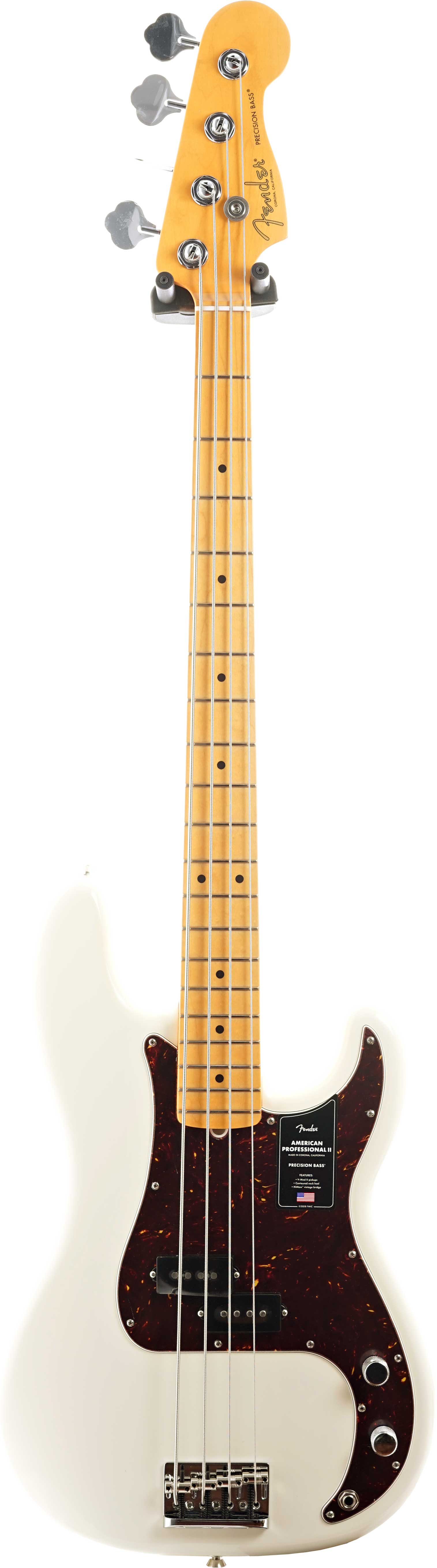 Fender American Professional II Precision Bass Olympic White Maple Fingerboard #US25102340