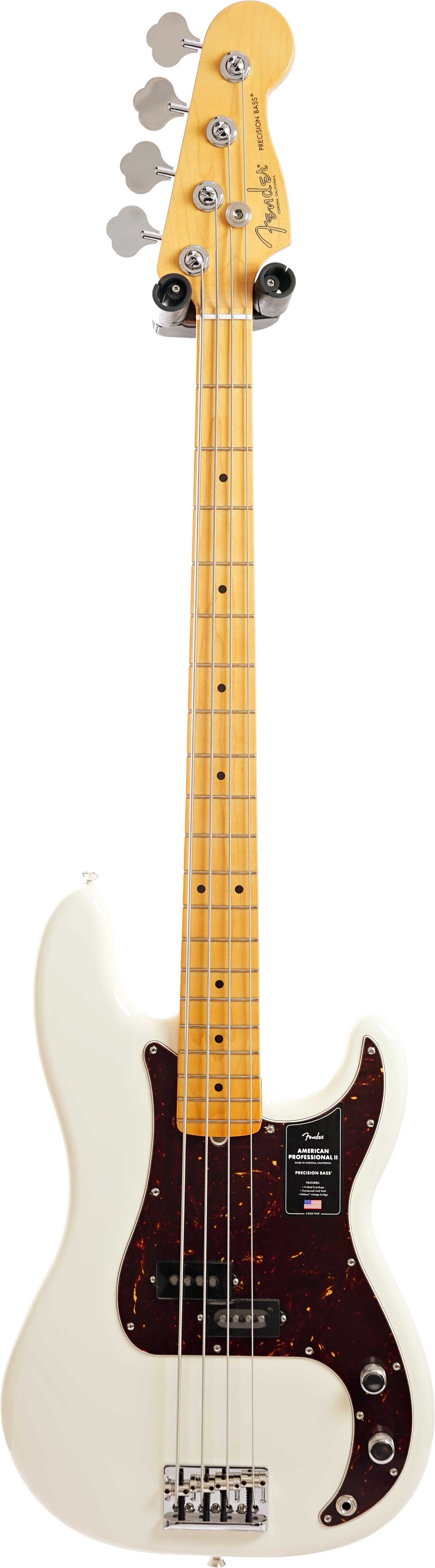 Fender American Professional II Precision Bass Olympic White Maple Fingerboard #US25102479