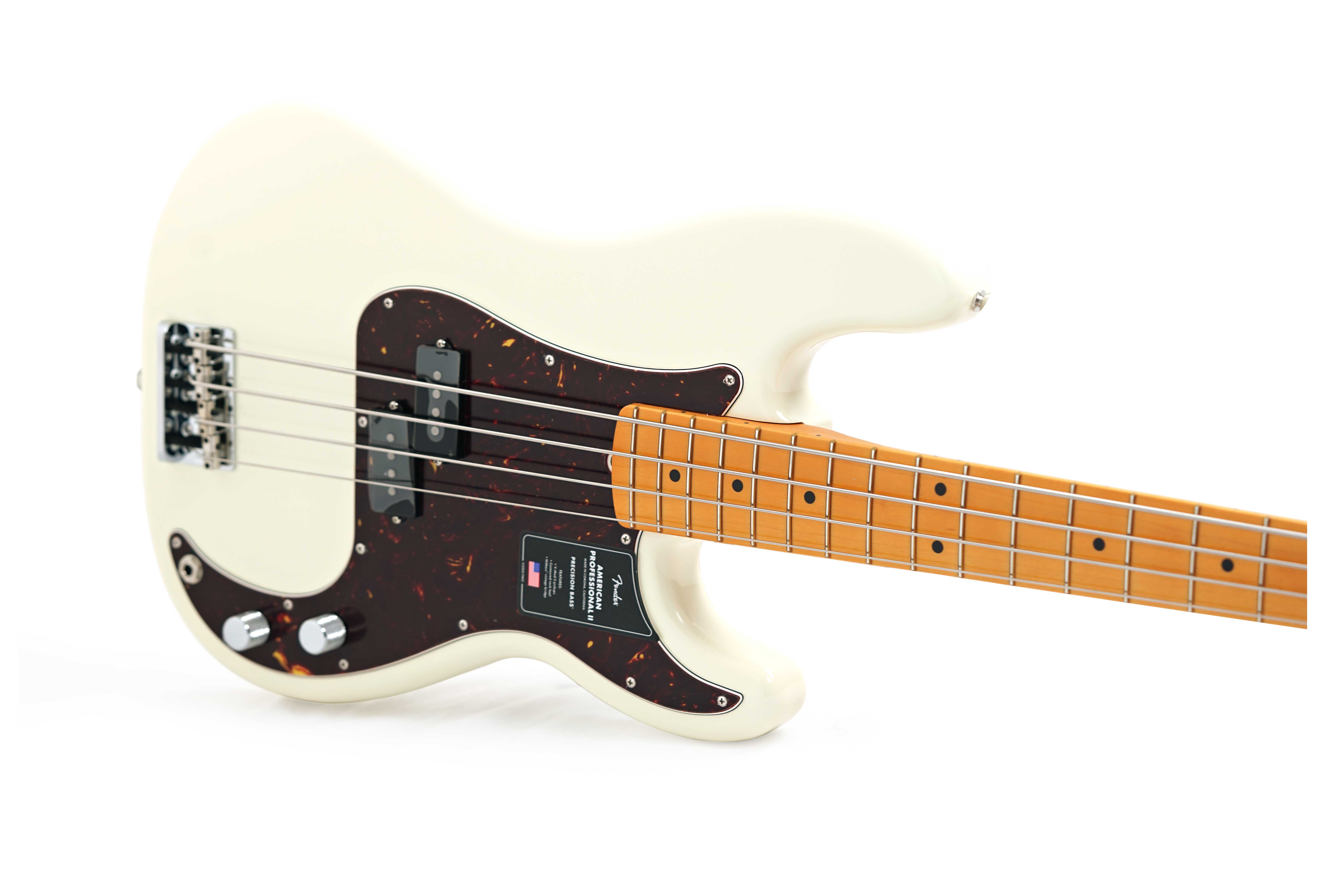 Fender American Professional II Precision Bass Olympic White Maple Fingerboard #US25093939
