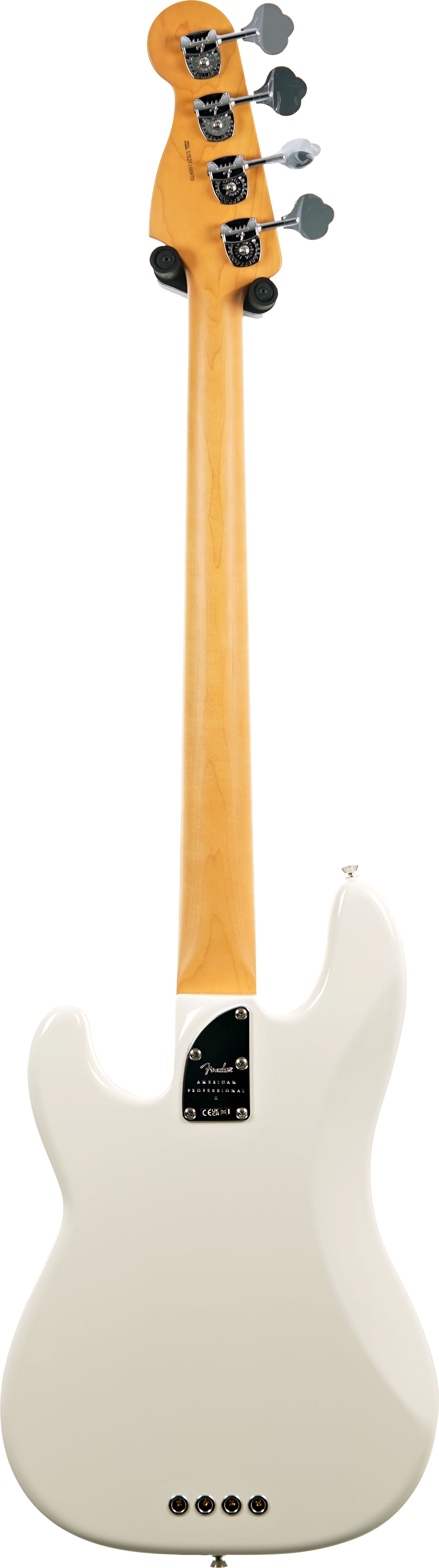 Fender American Professional II Precision Bass Olympic White Maple Fingerboard #US25100970