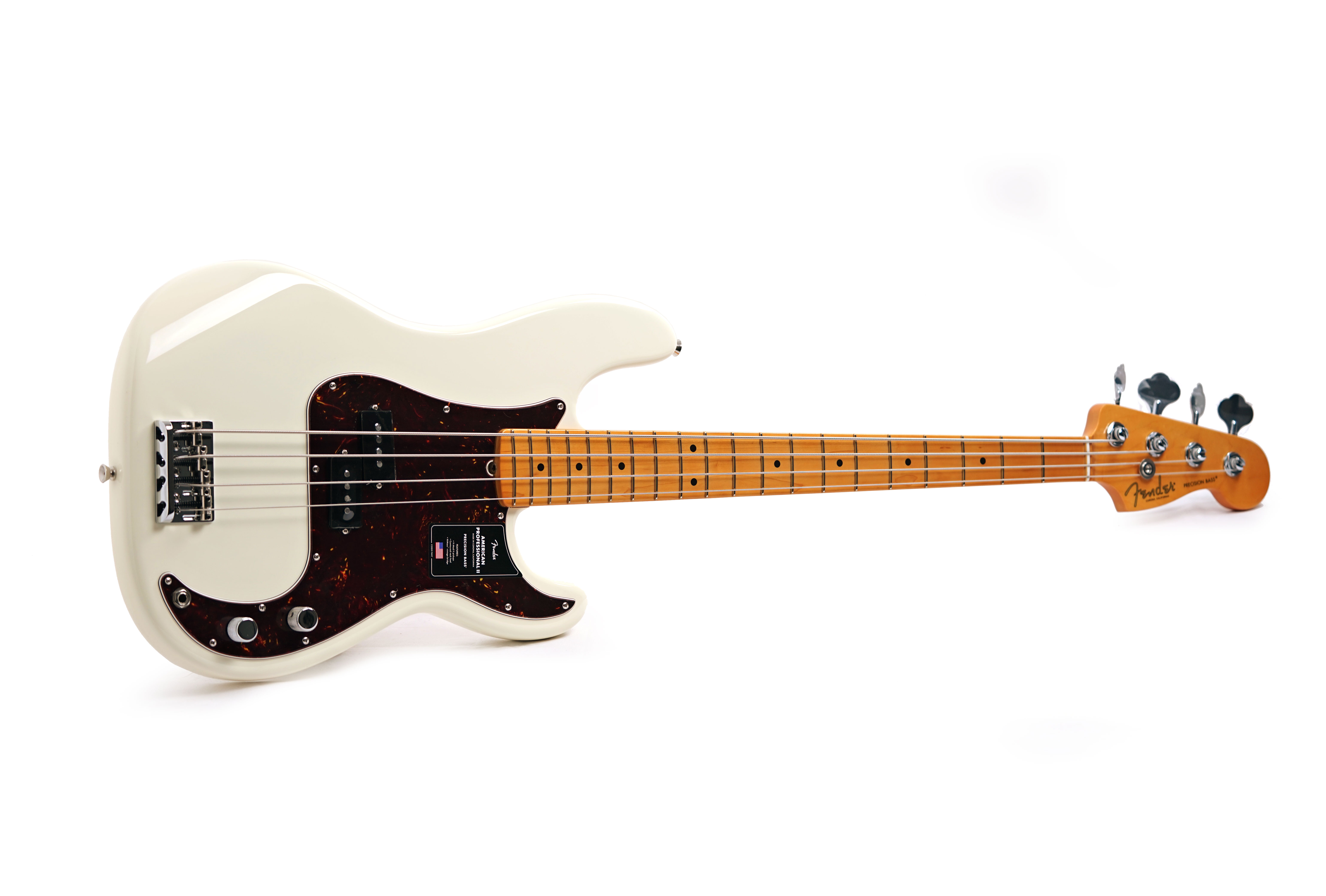 Fender American Professional II Precision Bass Olympic White Maple Fingerboard #US25100970