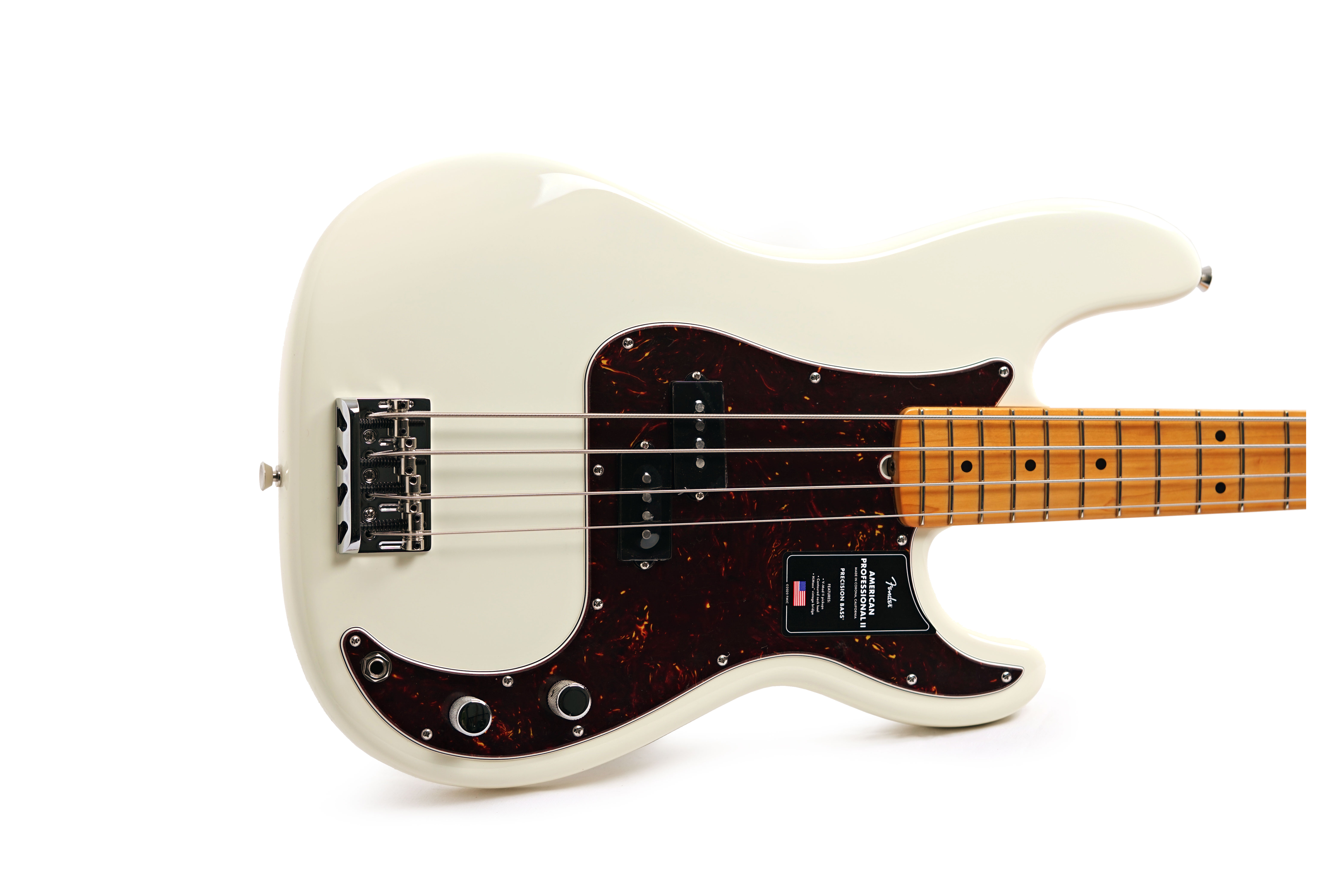 Fender American Professional II Precision Bass Olympic White Maple Fingerboard #US25100970