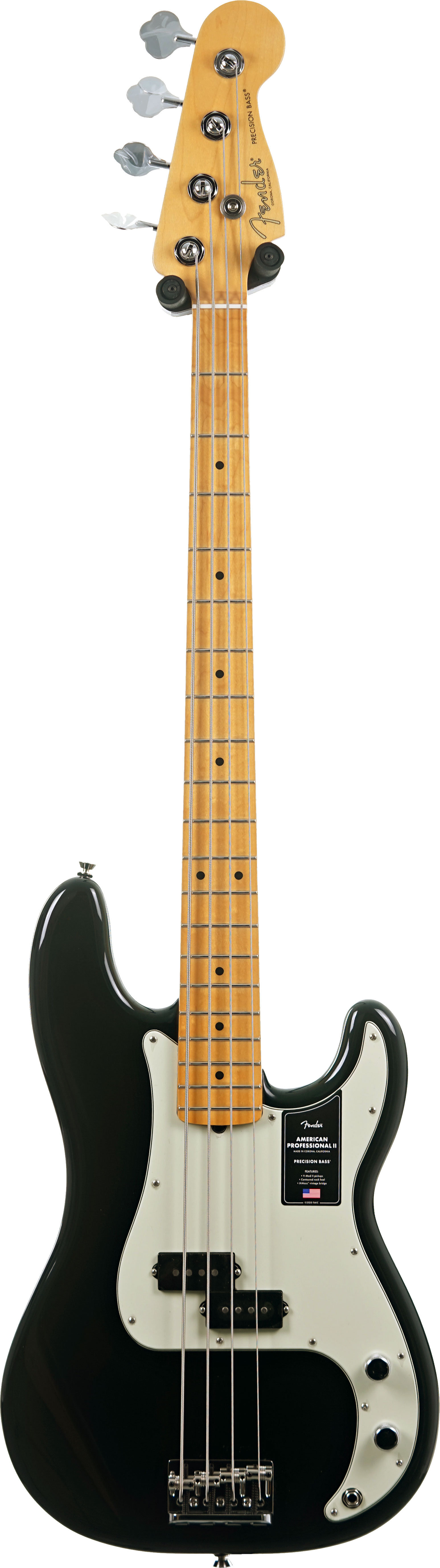 Fender American Professional II Precision Bass Black Maple Fingerboard #US25050519