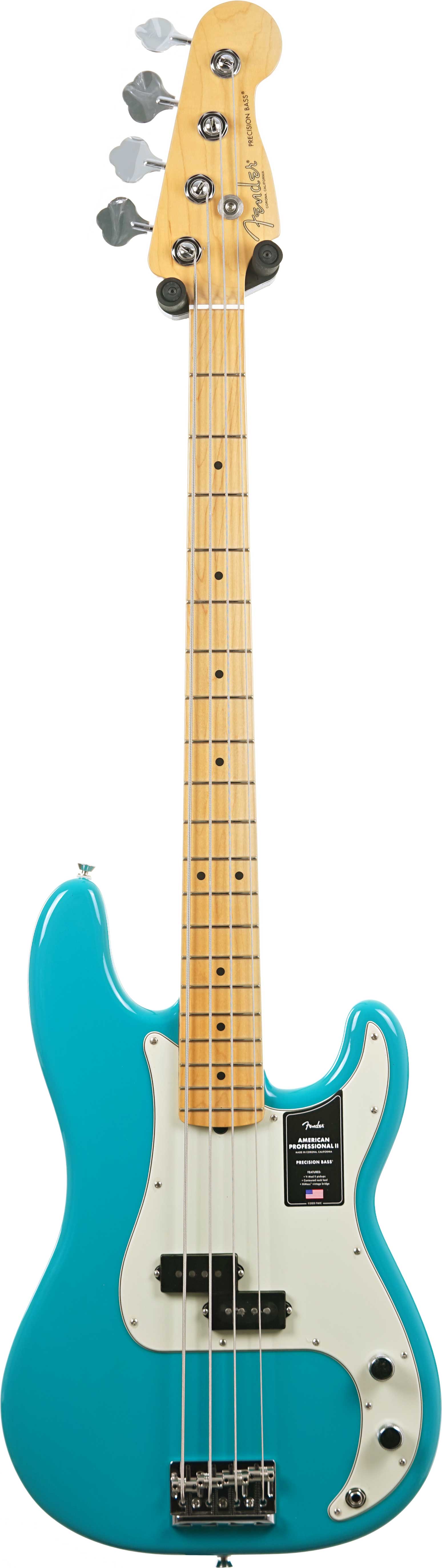 Fender American Professional II Precision Bass Miami Blue Maple Fingerboard #US24046894