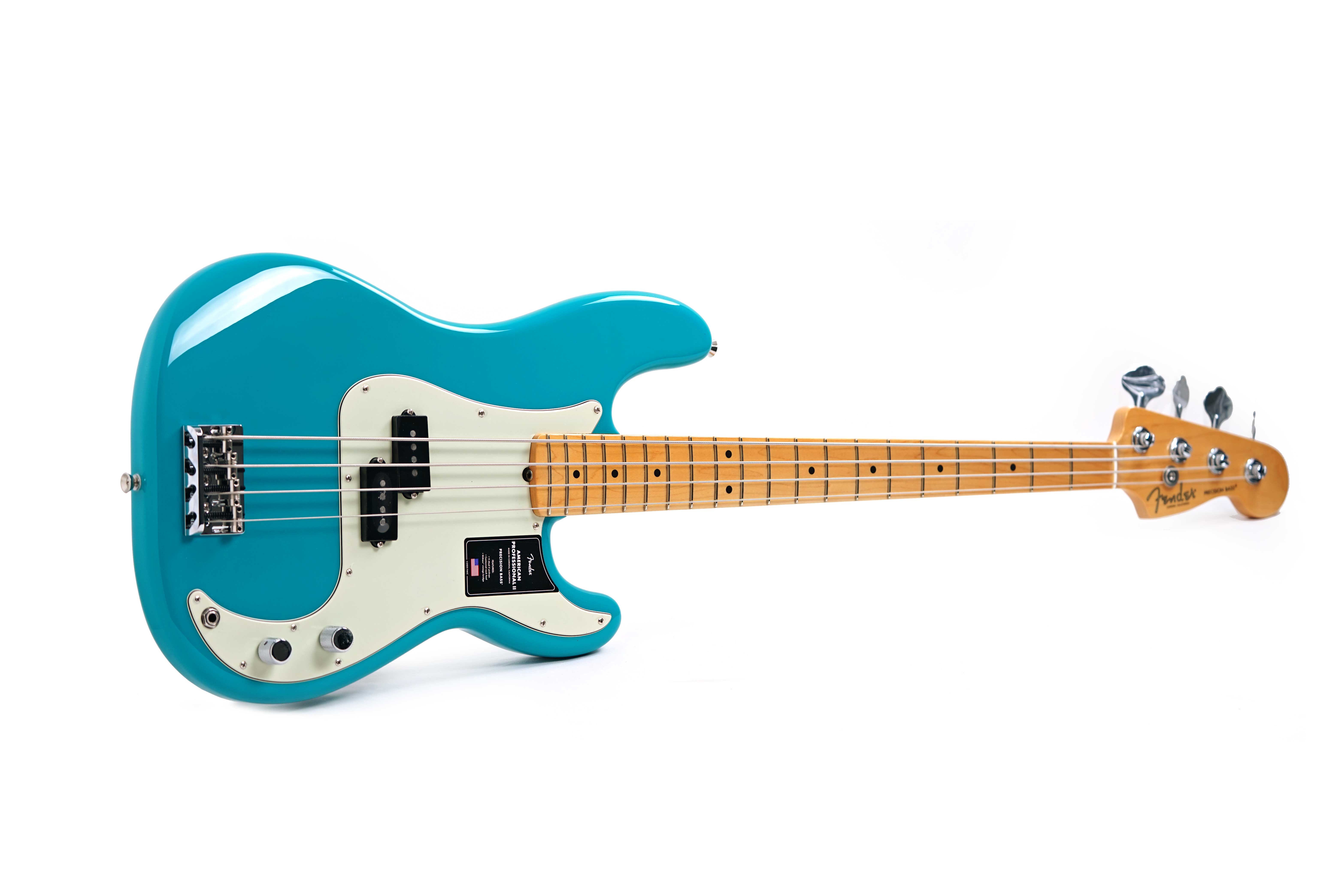 Fender American Professional II Precision Bass Miami Blue Maple Fingerboard #US24046894