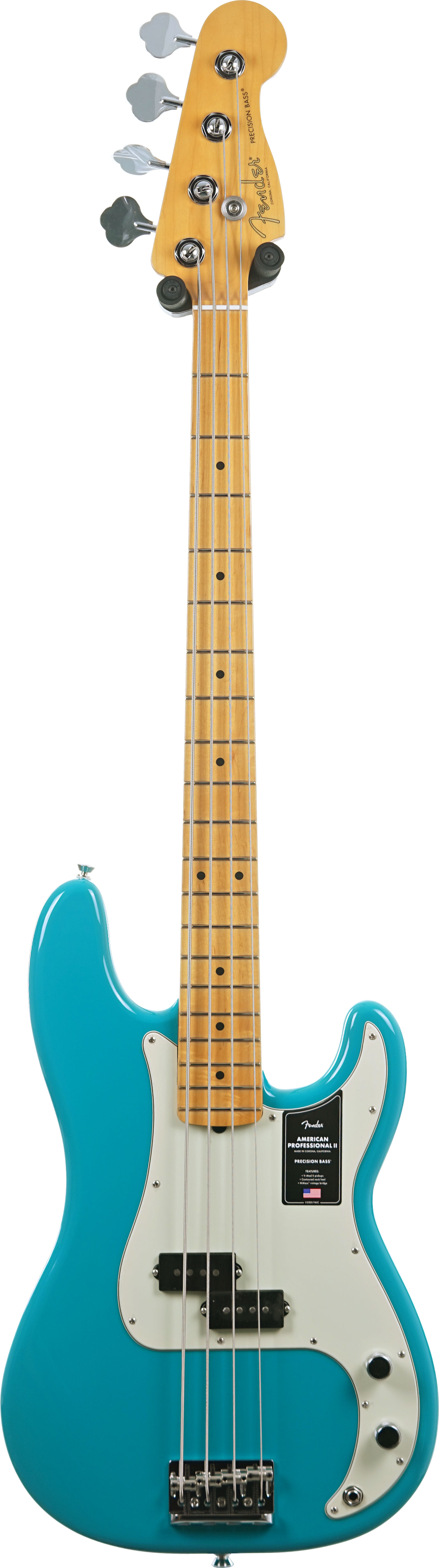 Fender American Professional II Precision Bass Miami Blue Maple Fingerboard #US25051095