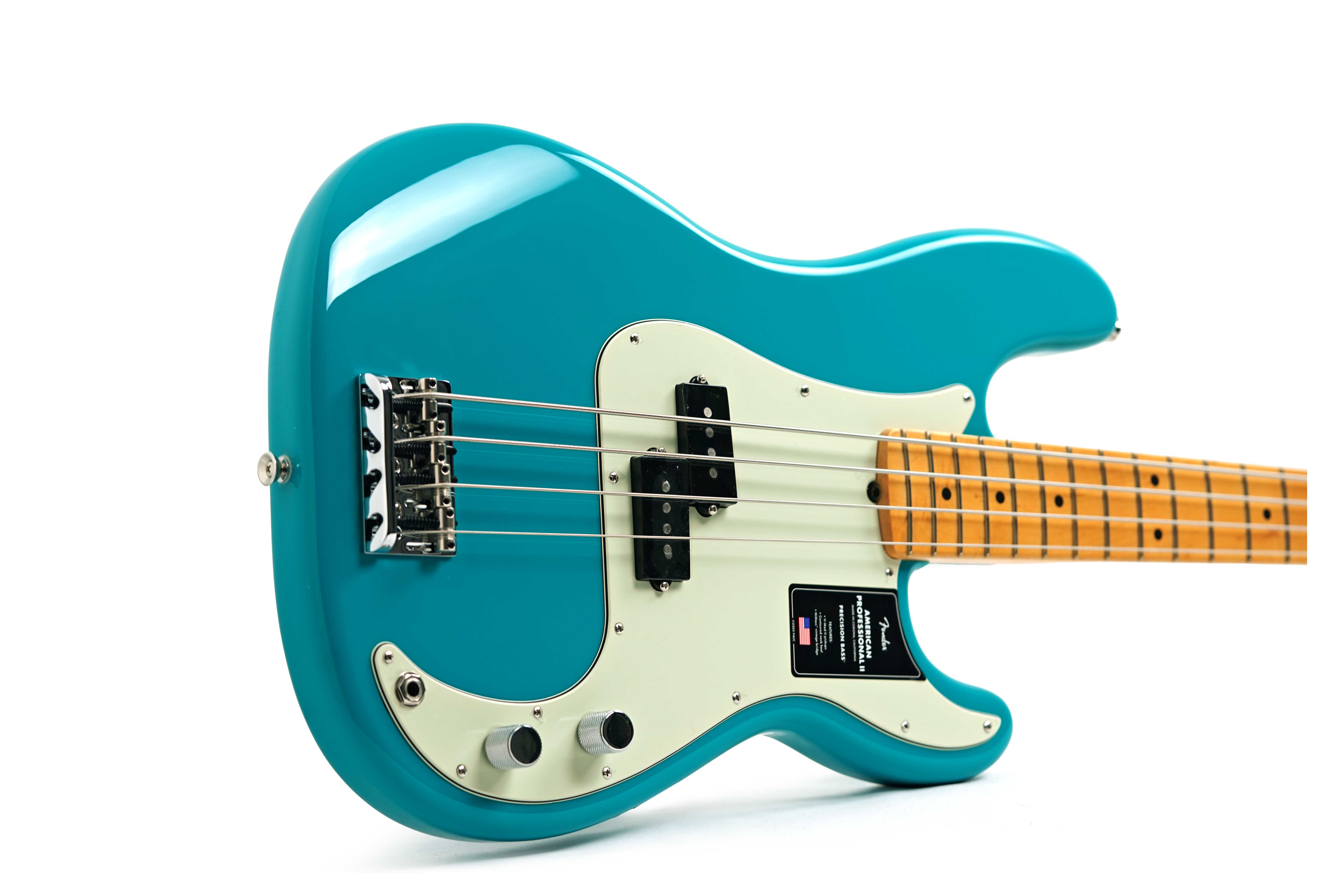 Fender American Professional II Precision Bass Miami Blue Maple Fingerboard #US25051095