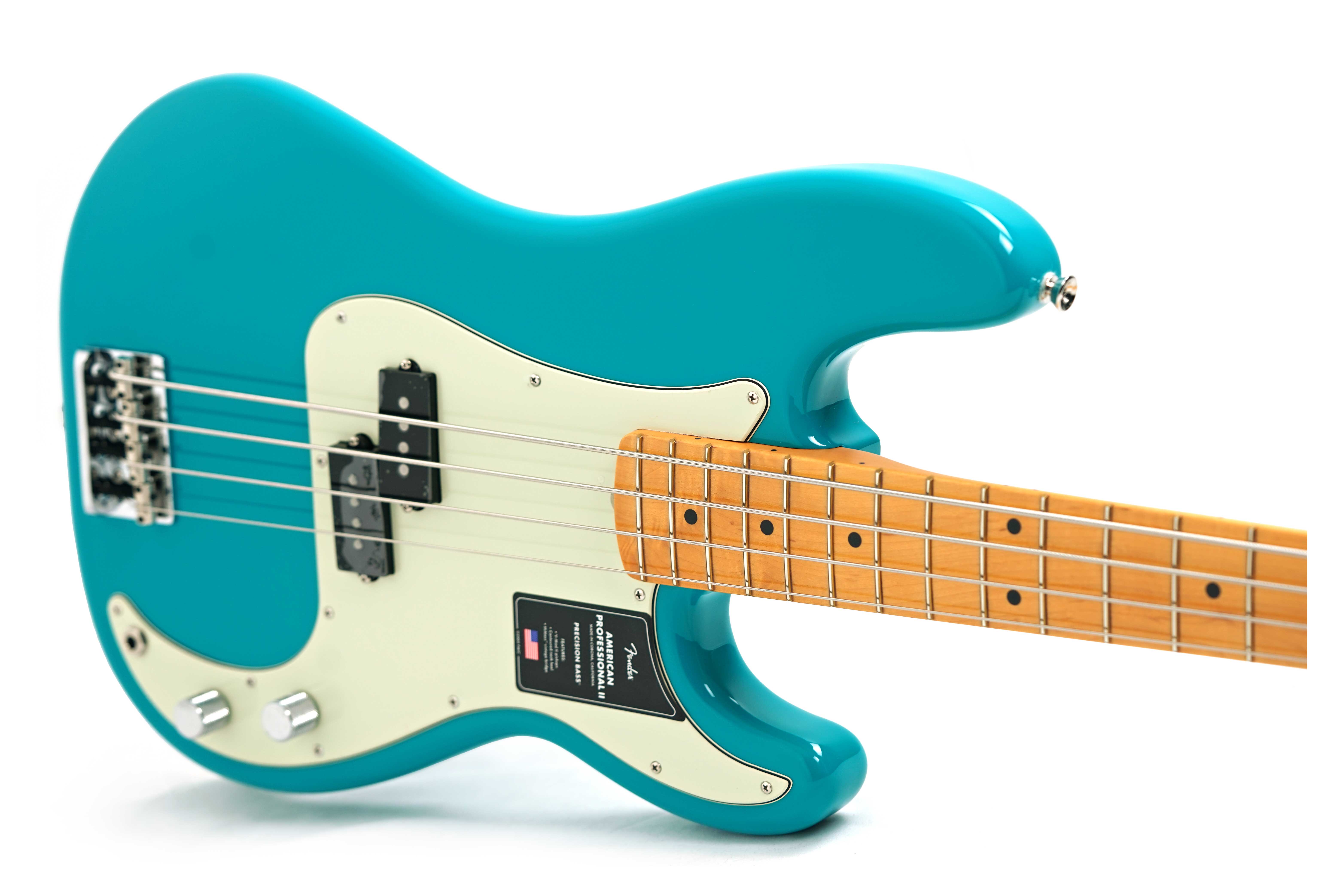 Fender American Professional II Precision Bass Miami Blue Maple Fingerboard #US25051095