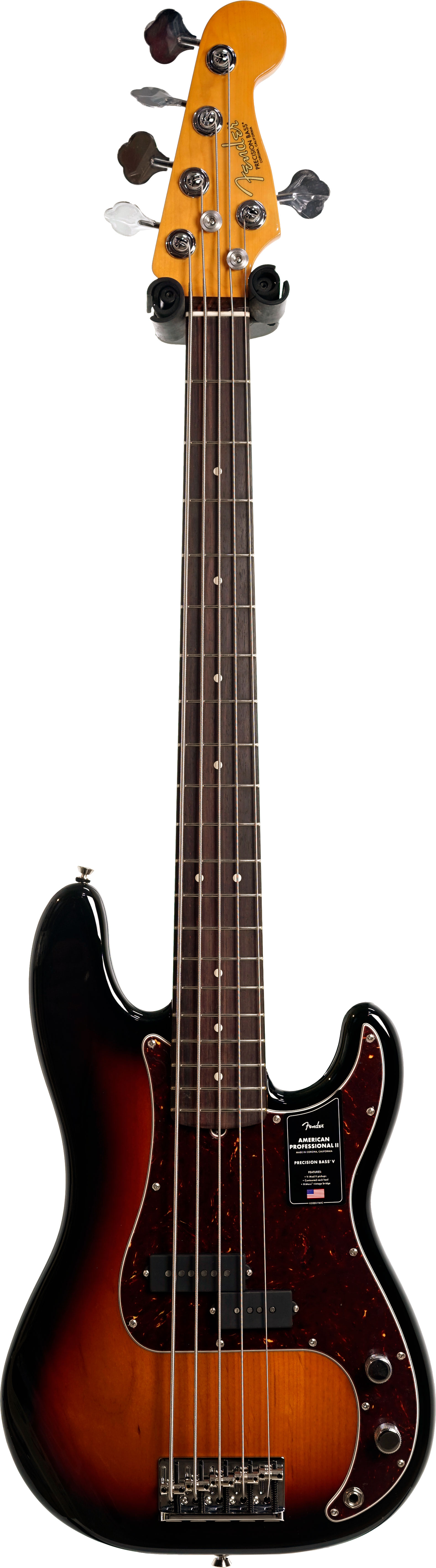 Fender American Professional II Precision Bass V 3 Tone Sunburst Rosewood Fingerboard (Nearly New) #US25038354