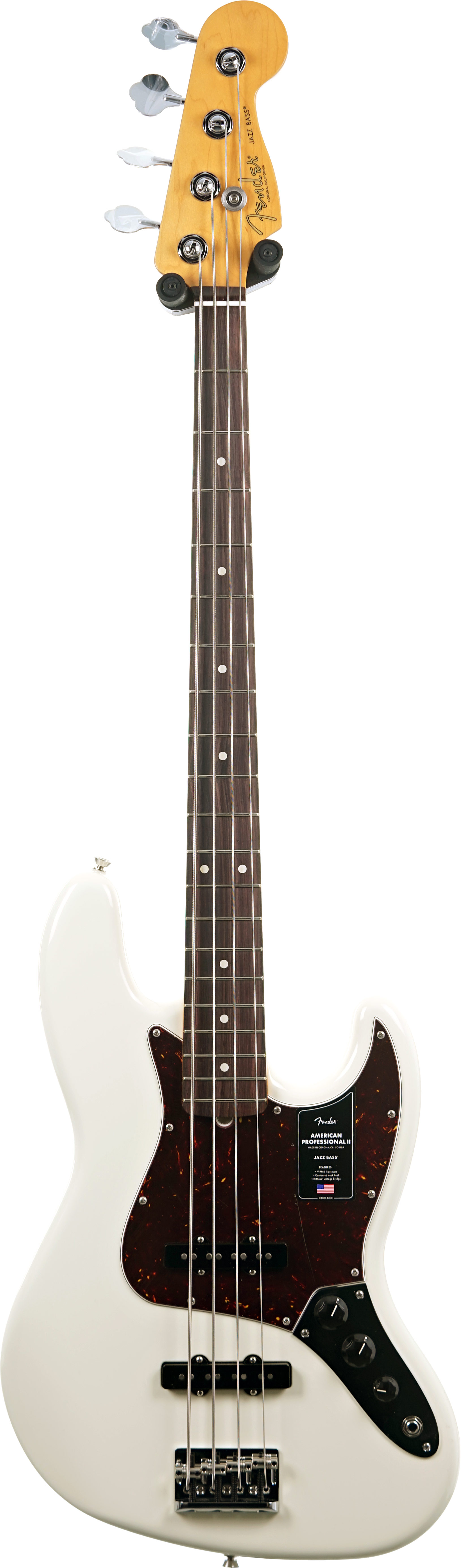 Fender American Professional II Jazz Bass Olympic White Rosewood Fingerboard #US24051710