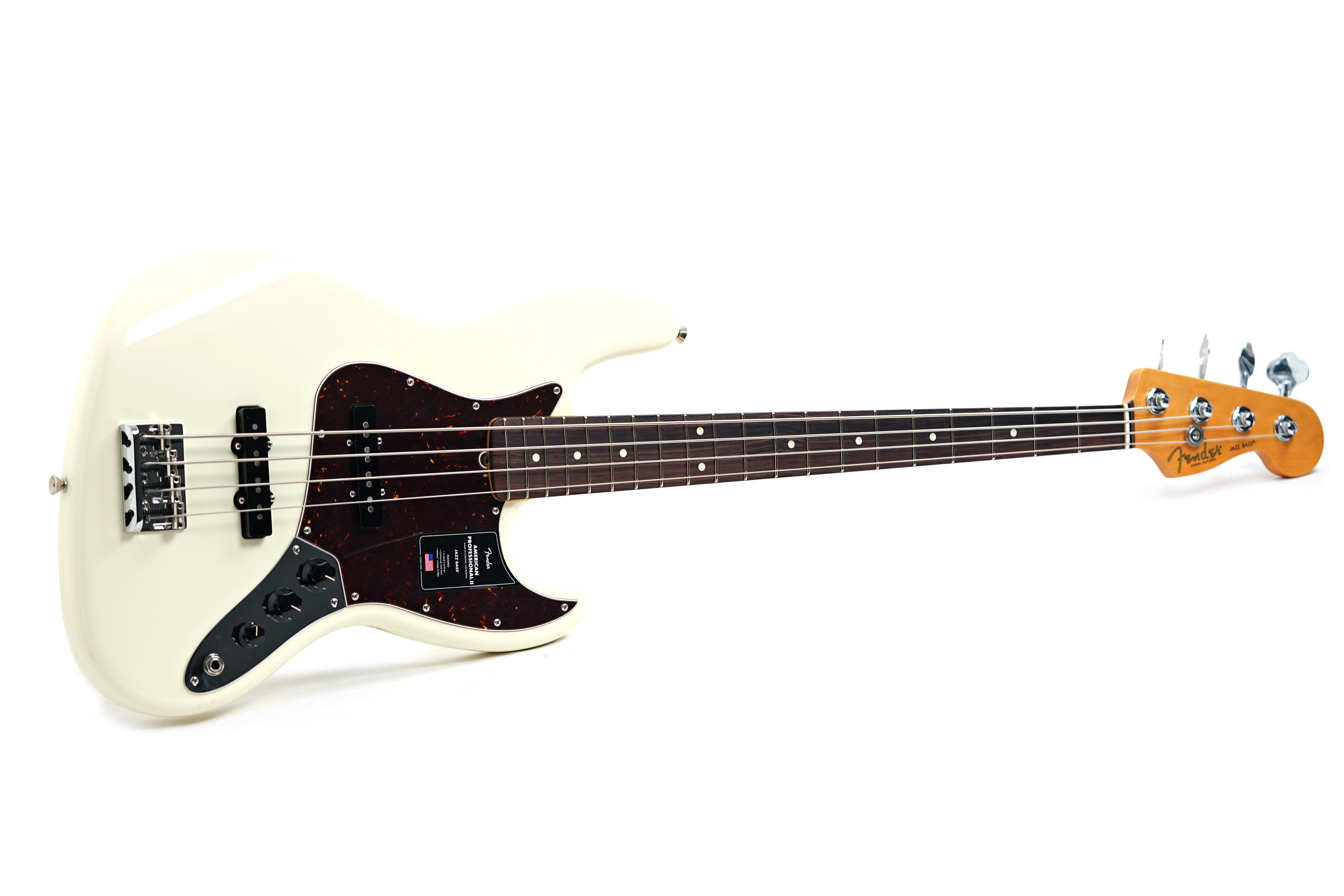 Fender American Professional II Jazz Bass Olympic White Rosewood Fingerboard #US24051710