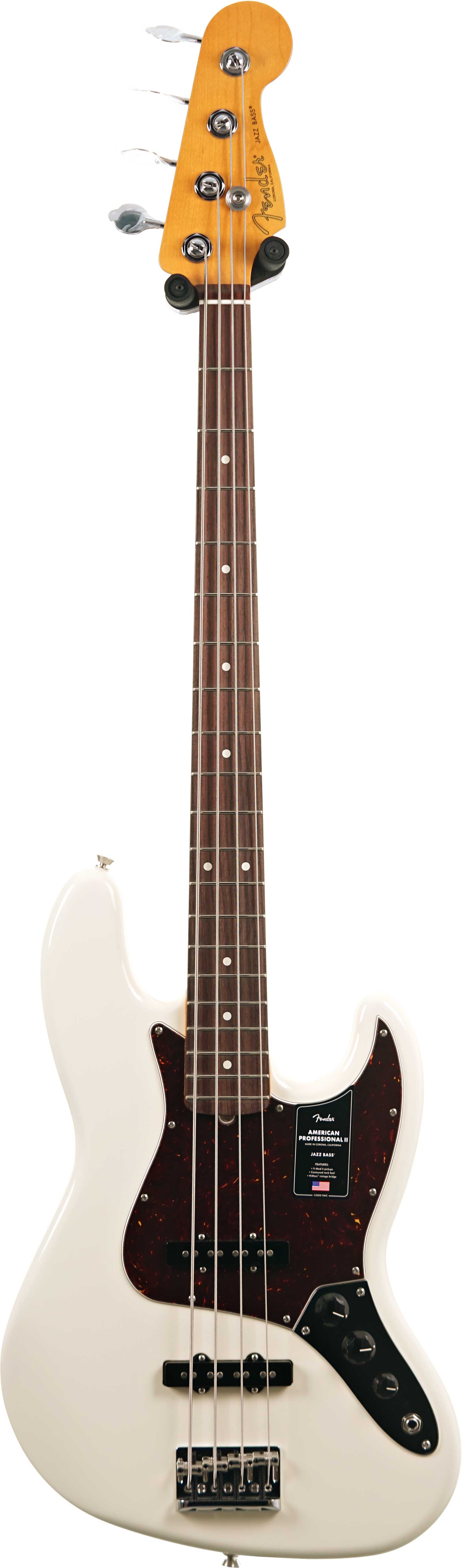 Fender American Professional II Jazz Bass Olympic White Rosewood Fingerboard (Nearly New) #US25061854