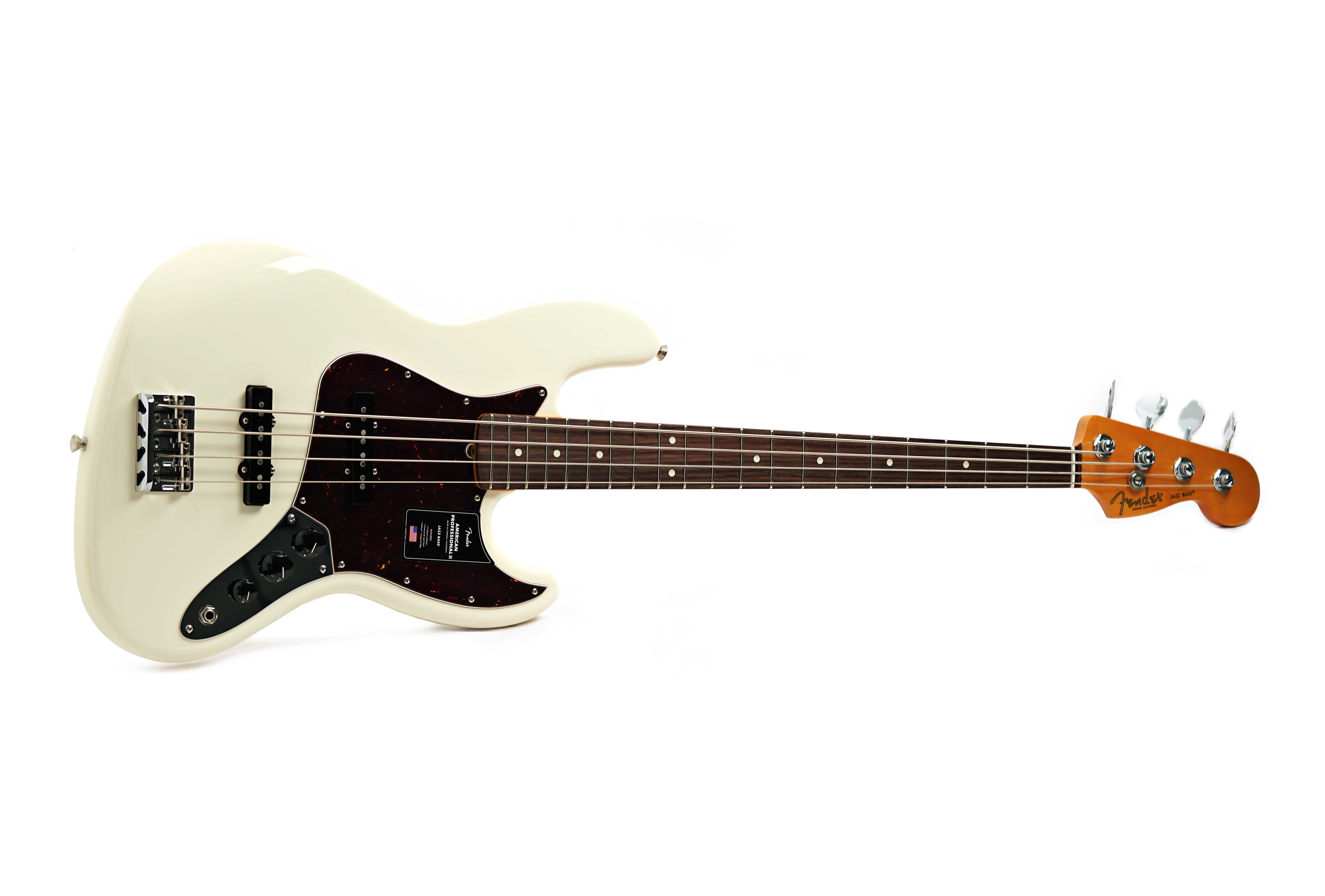 Fender American Professional II Jazz Bass Olympic White Rosewood Fingerboard (Nearly New) #US25061854