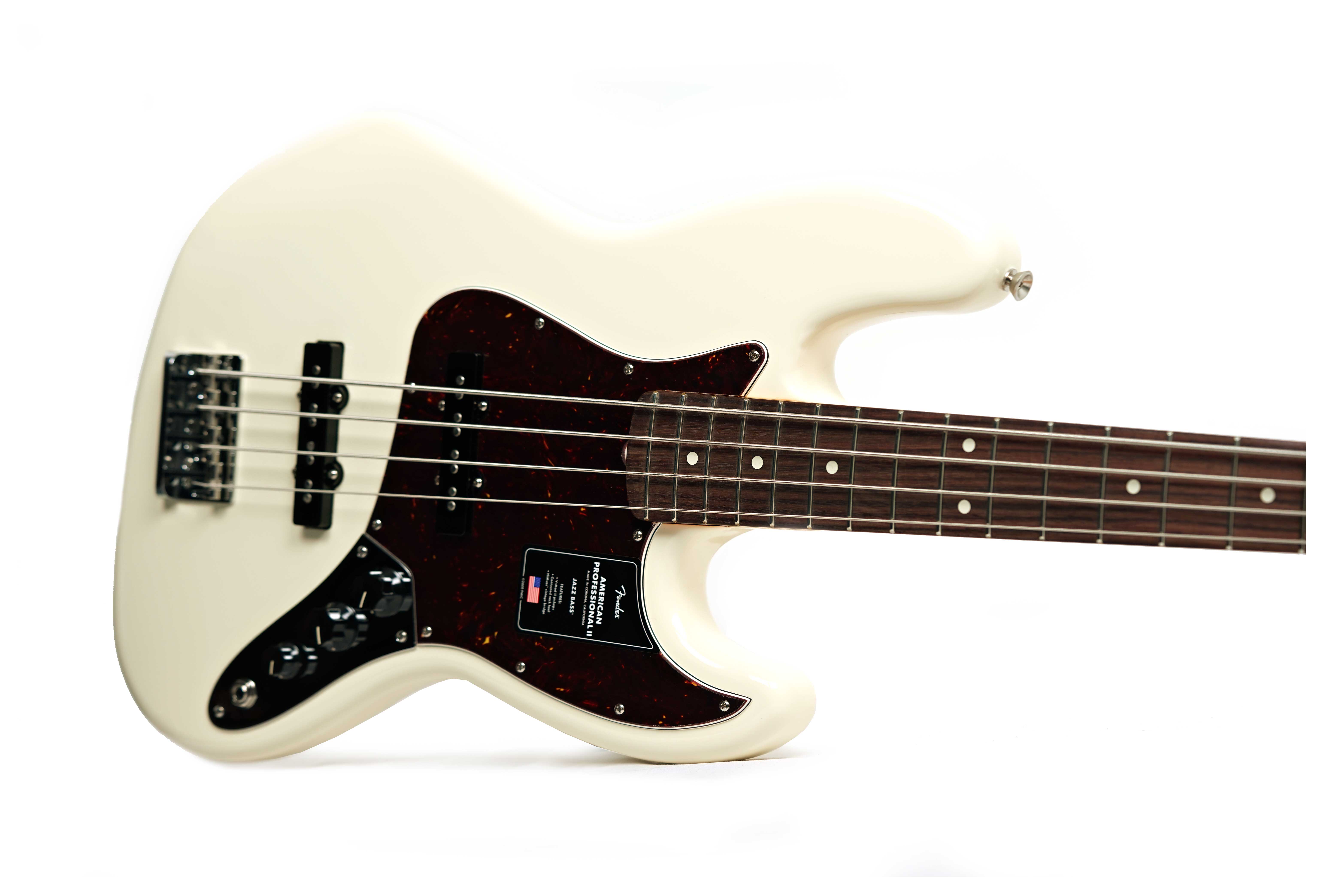 Fender American Professional II Jazz Bass Olympic White Rosewood Fingerboard (Nearly New) #US25061854