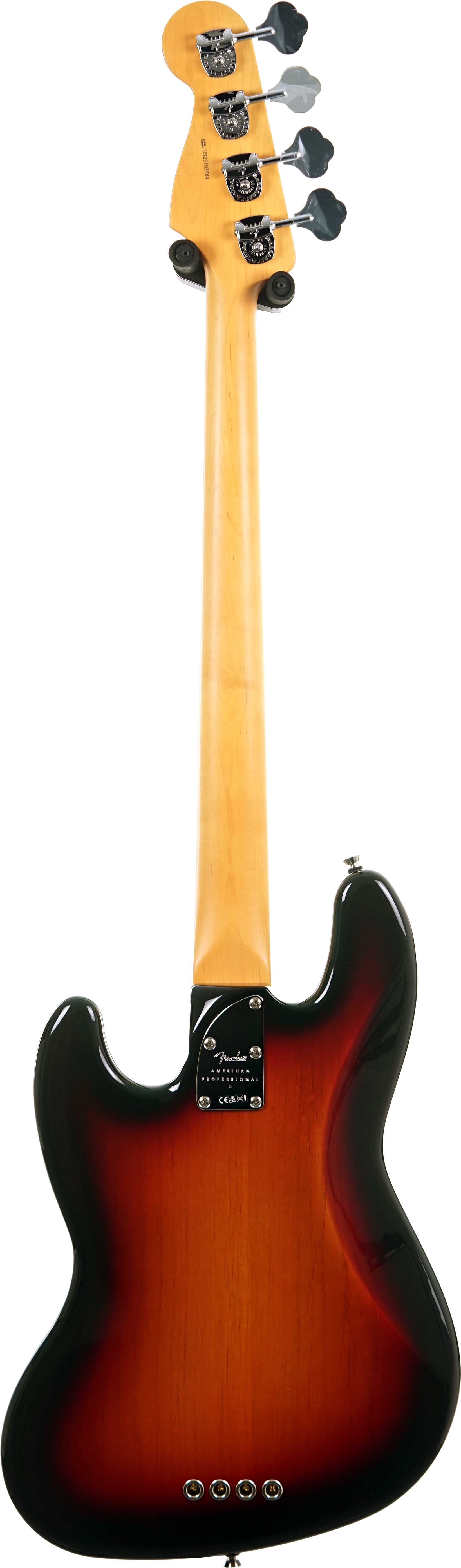 Fender American Professional II Jazz Bass 3 Tone Sunburst Maple Fingerboard #US25103584