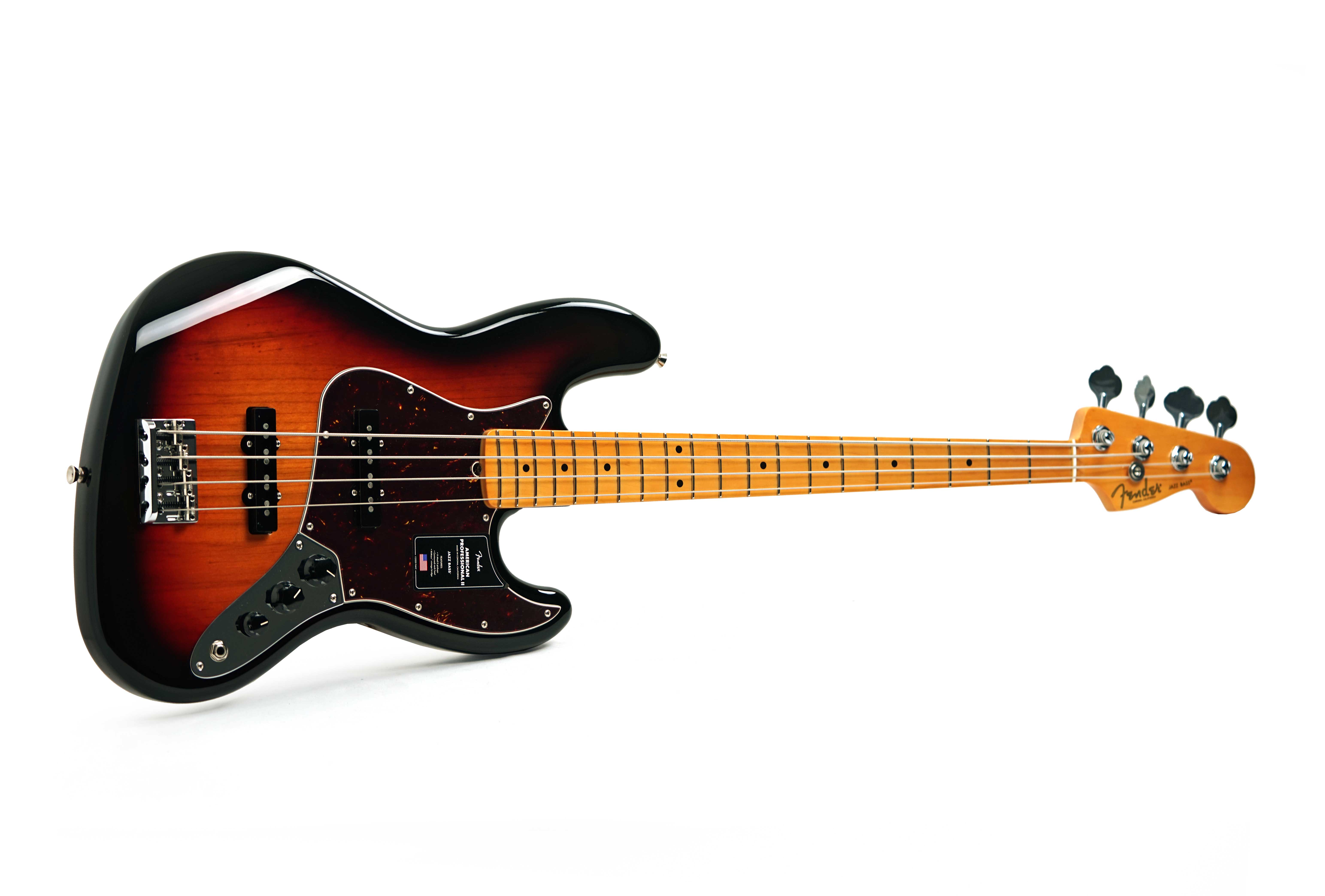 Fender American Professional II Jazz Bass 3 Tone Sunburst Maple Fingerboard #US25103584