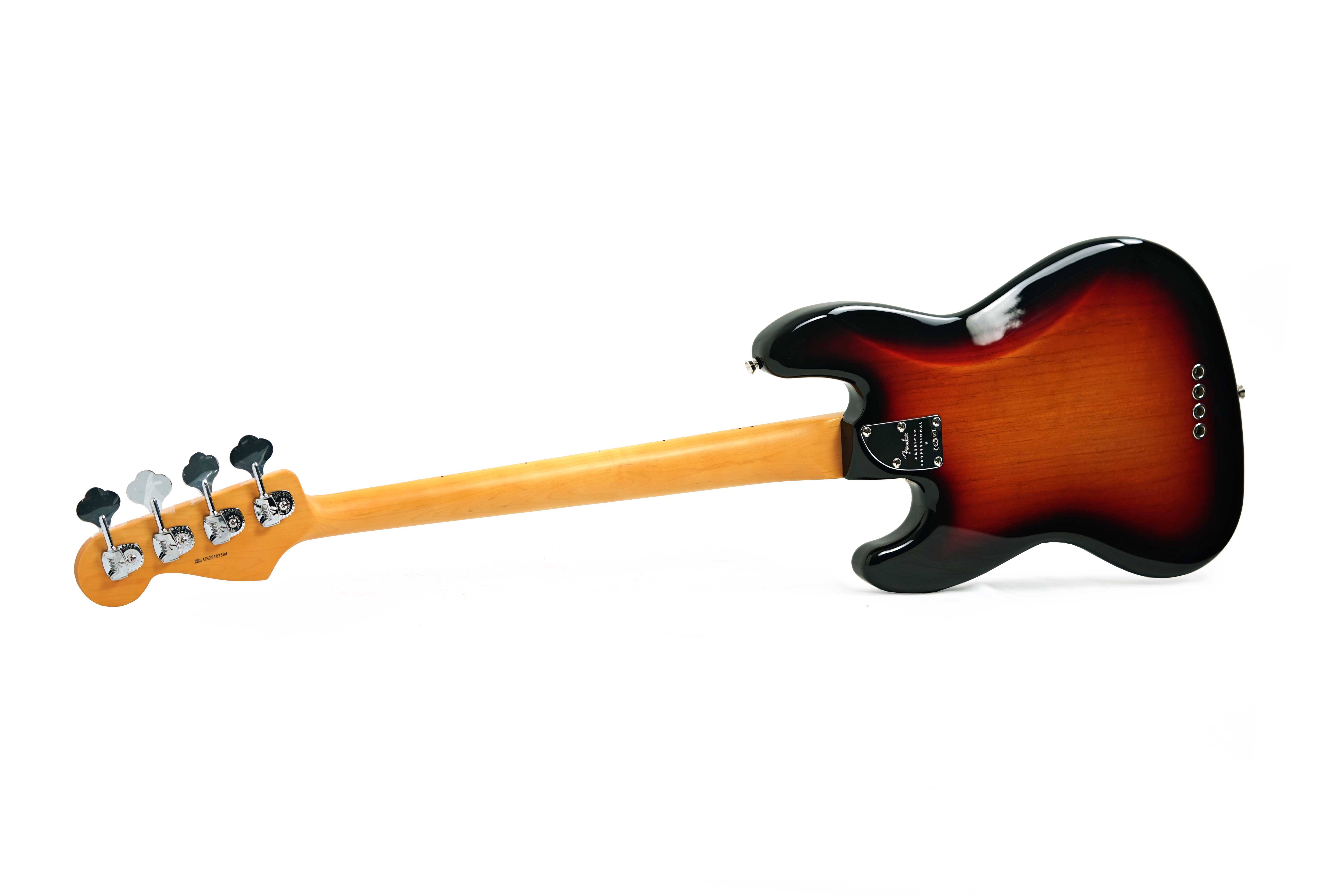 Fender American Professional II Jazz Bass 3 Tone Sunburst Maple Fingerboard #US25103584