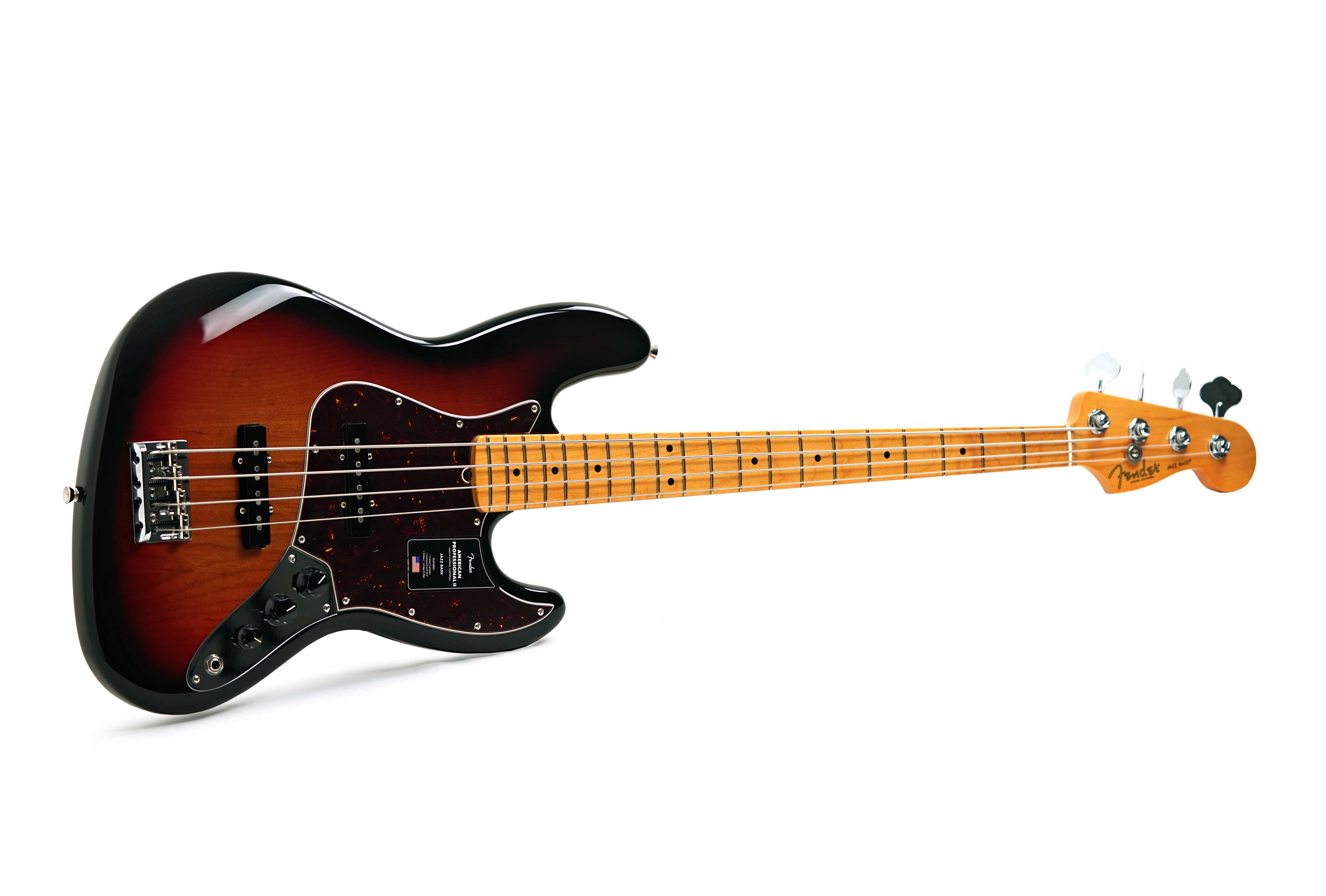 Fender American Professional II Jazz Bass 3 Tone Sunburst Maple Fingerboard #US25094380