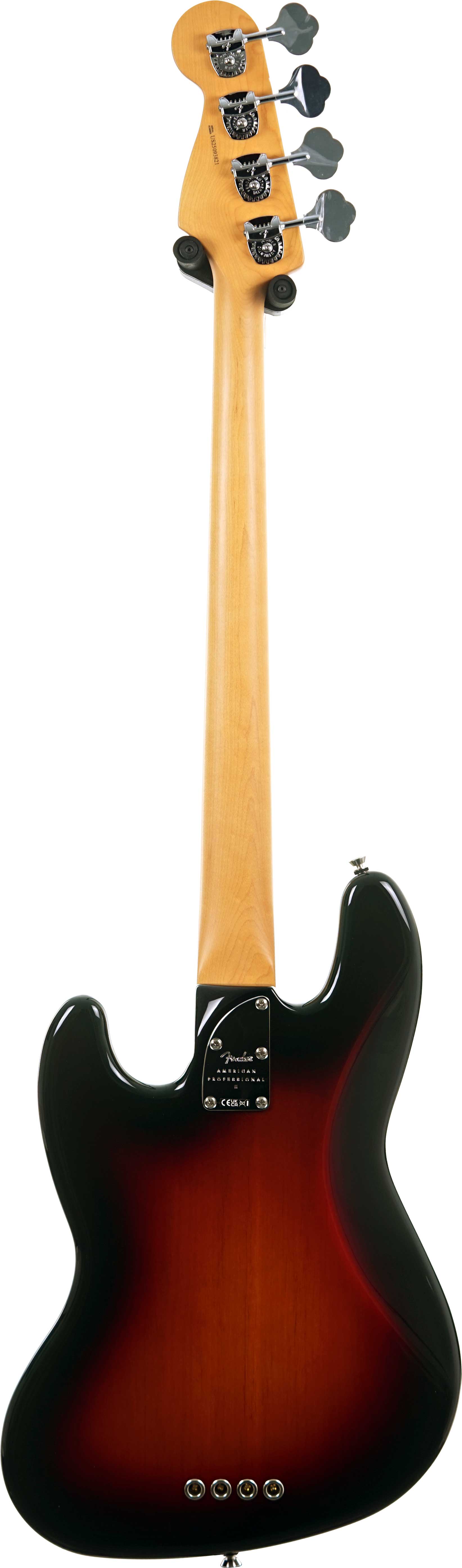 Fender American Professional II Jazz Bass 3 Tone Sunburst Maple Fingerboard #US25093821