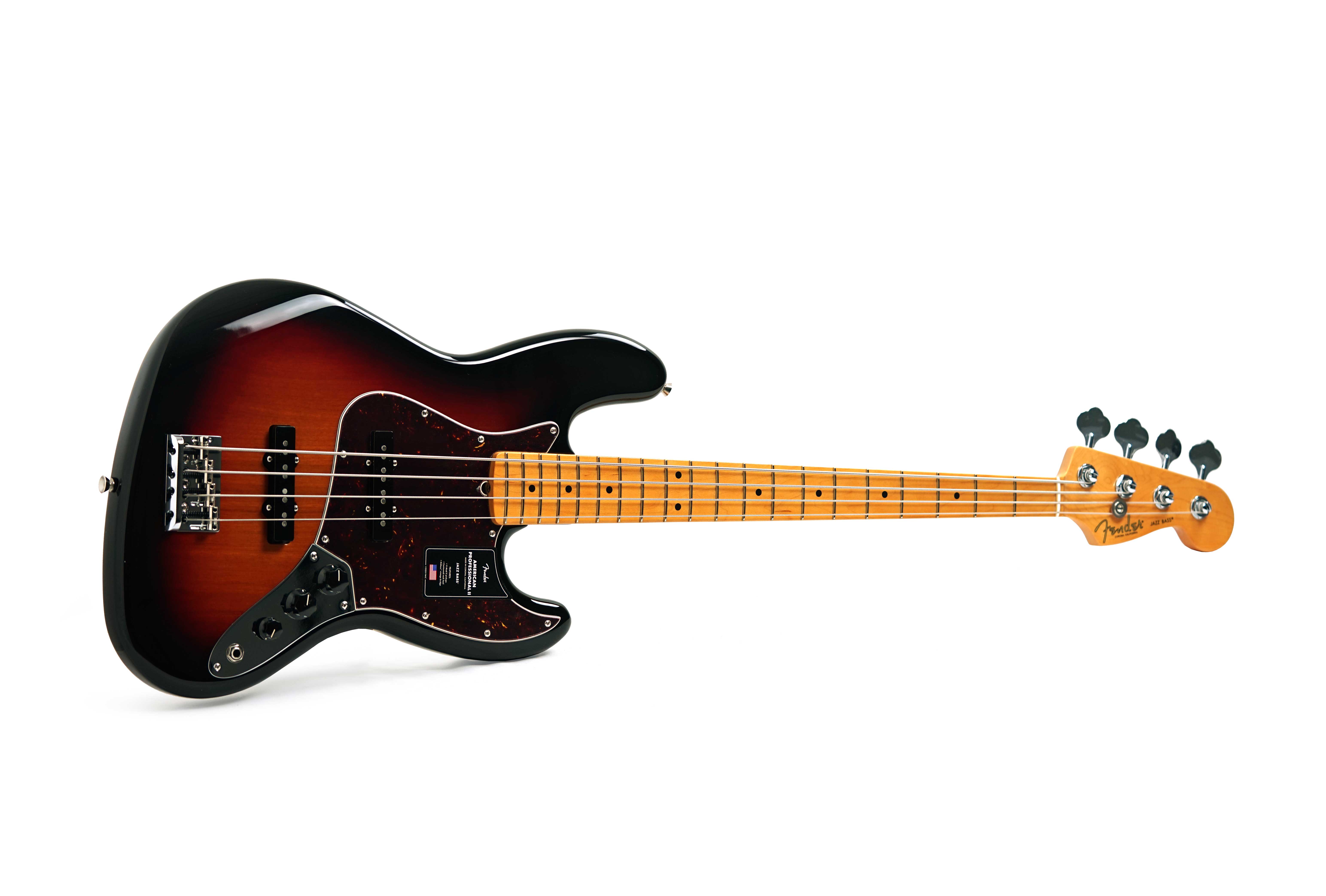 Fender American Professional II Jazz Bass 3 Tone Sunburst Maple Fingerboard #US25093821