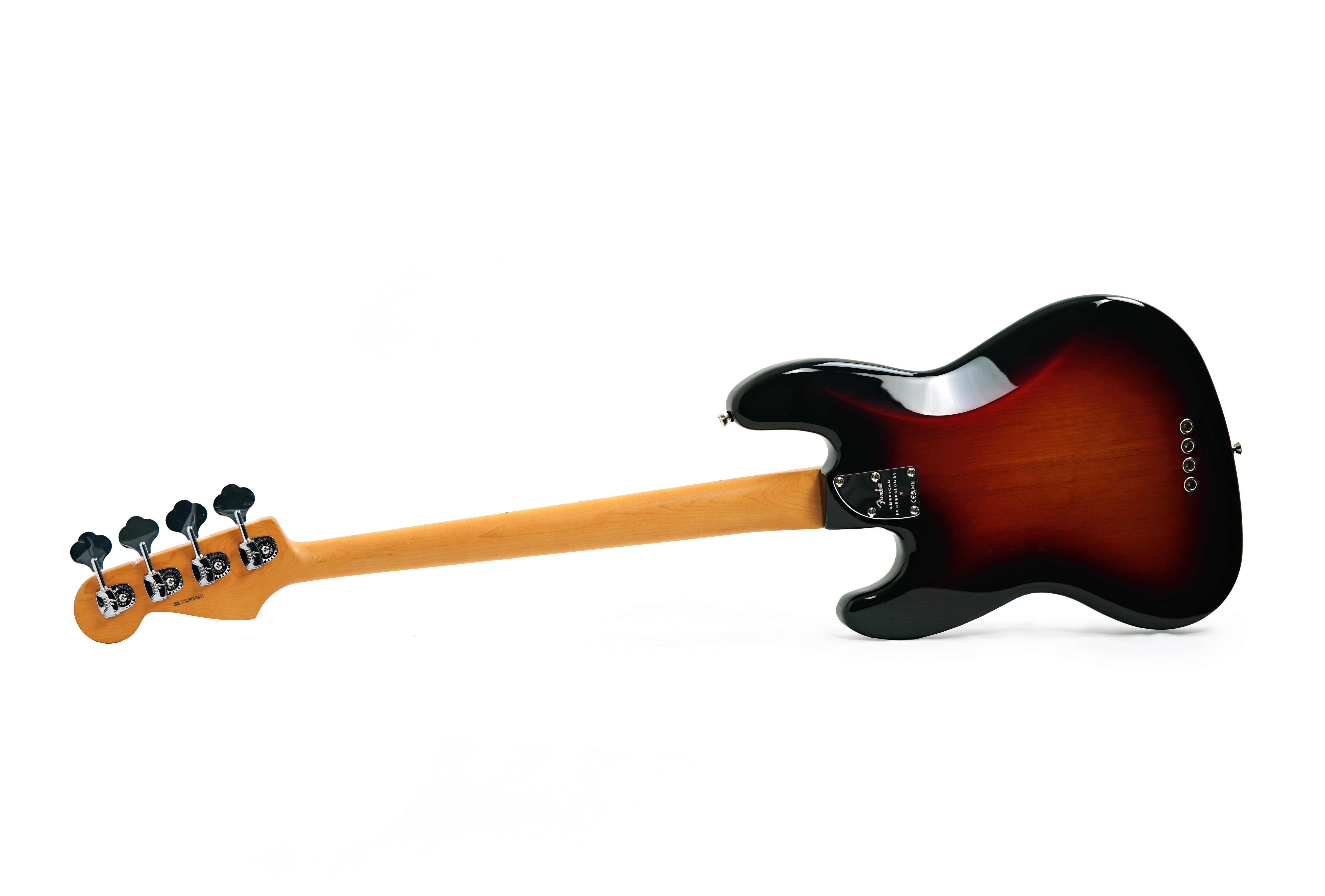 Fender American Professional II Jazz Bass 3 Tone Sunburst Maple Fingerboard #US25093821