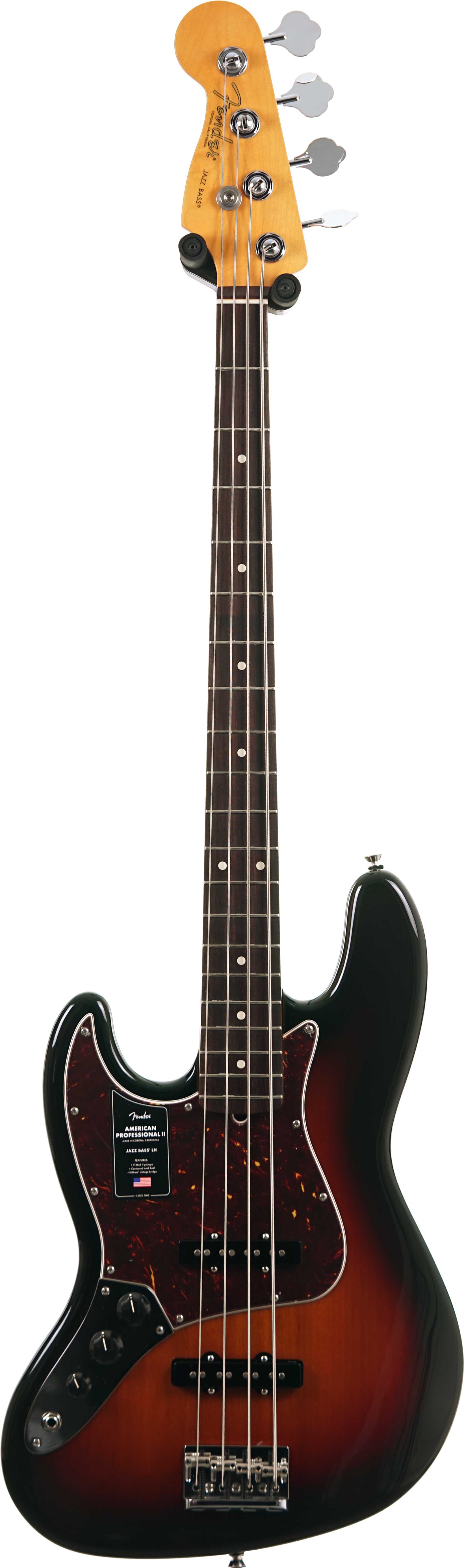 Fender American Professional II Jazz Bass 3 Tone Sunburst Rosewood Fingerboard Left Handed (Nearly New) #US25085437