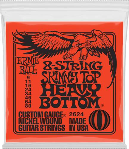 Ernie Ball 8 String Skinny Top Heavy Bottom 9-80