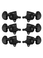 Grover Original Rotomatics 3+3 Machineheads Black Chrome