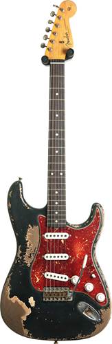 Fender Custom Shop 61 Stratocaster Heavy Relic Black over Desert Sand Rosewood Fingerboard Master Built by Vincent Van Trigt #R139998 Fender Custom Shop 61 Stratocaster Heavy Relic Black over Desert Sand Rosewood Fingerboard Master Built by Vincent Van Trigt #R139998