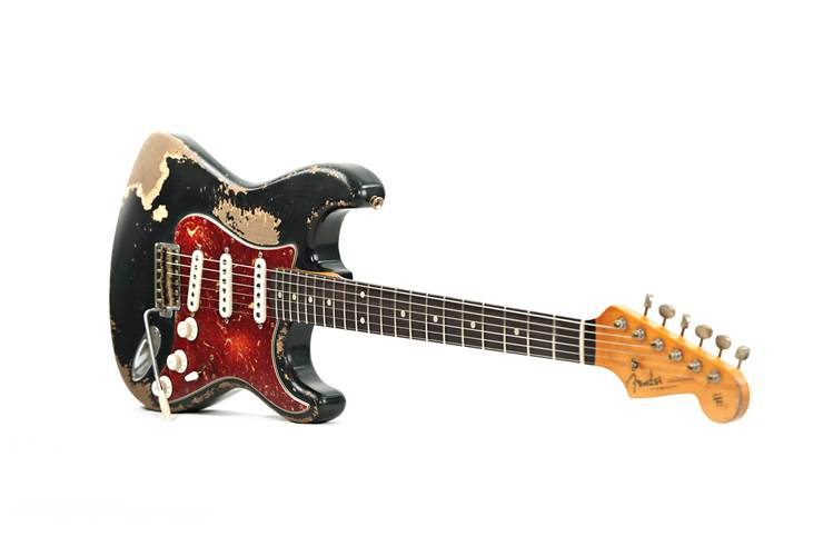Fender Custom Shop 61 Stratocaster Heavy Relic Black over Desert Sand Rosewood Fingerboard Master Built by Vincent Van Trigt #R139998 Fender Custom Shop 61 Stratocaster Heavy Relic Black over Desert Sand Rosewood Fingerboard Master Built by Vincent Van Trigt #R139998