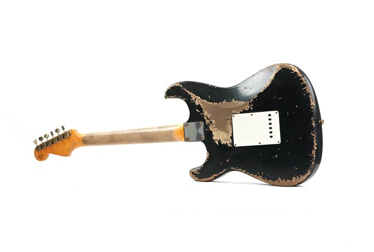 Fender Custom Shop 61 Stratocaster Heavy Relic Black over Desert Sand Rosewood Fingerboard Master Built by Vincent Van Trigt #R139998 Fender Custom Shop 61 Stratocaster Heavy Relic Black over Desert Sand Rosewood Fingerboard Master Built by Vincent Van Trigt #R139998