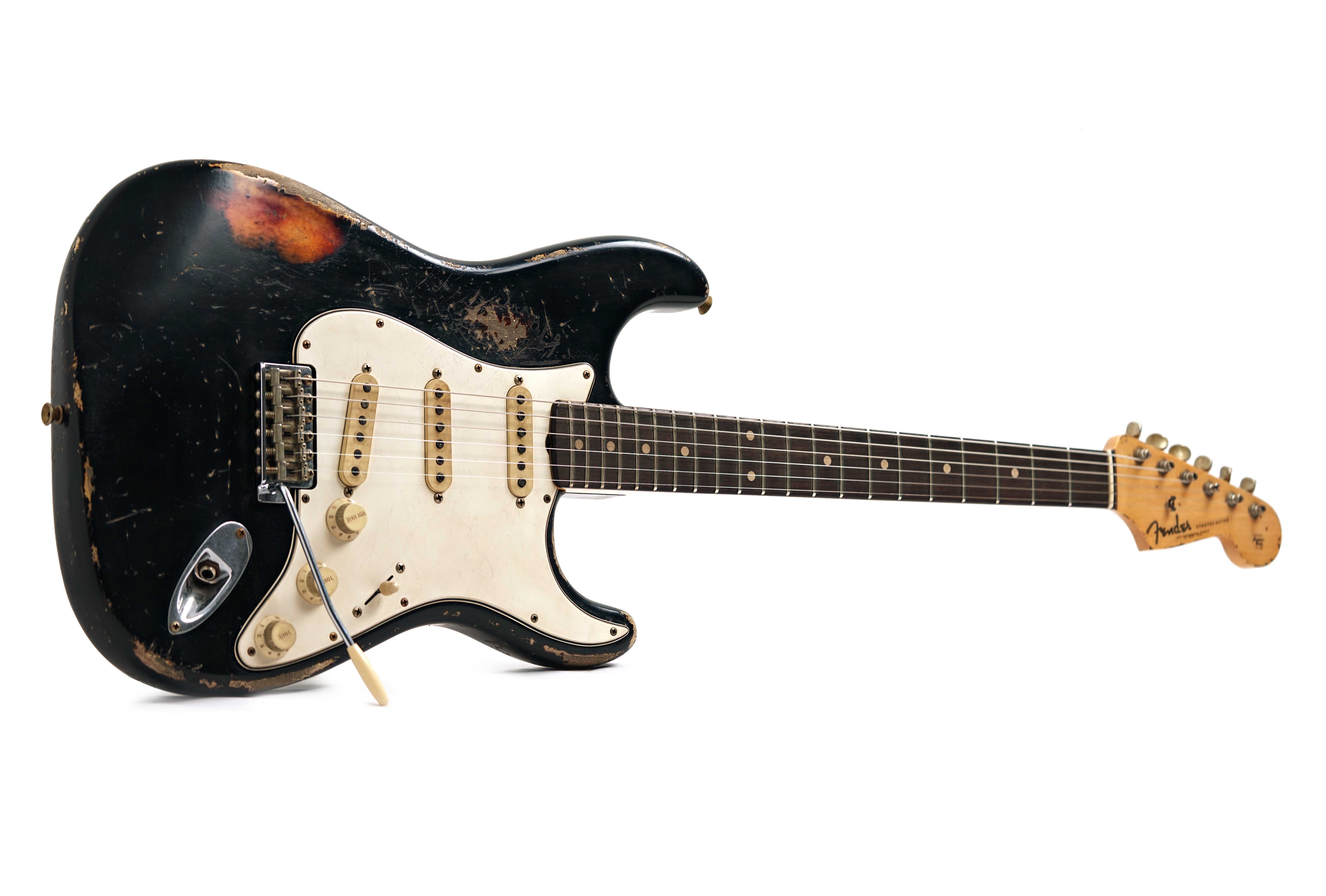 Fender Custom Shop 61 Stratocaster Heavy Relic Black over 3 Tone Sunburst Master Built by Jason Smith #R147563