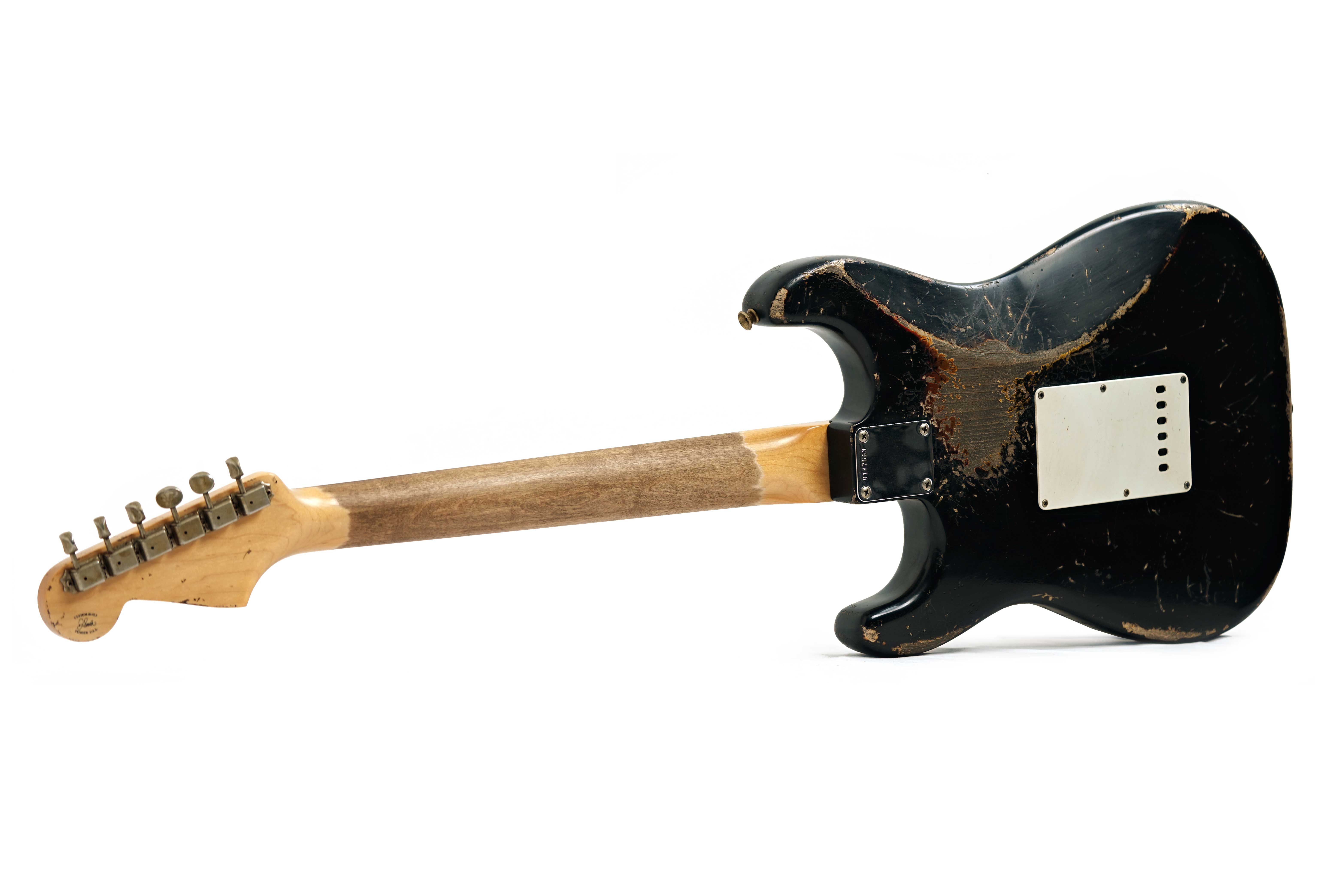 Fender Custom Shop 61 Stratocaster Heavy Relic Black over 3 Tone Sunburst Master Built by Jason Smith #R147563