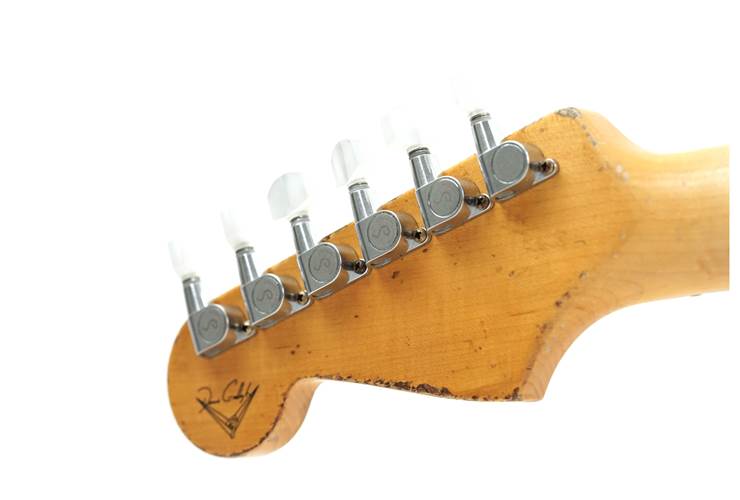 Fender Custom Shop 61 Stratocaster Heavy Relic Charcoal Frost Metallic over Desert Sand Master Built by Dennis Galuszka #R134652 Fender Custom Shop 61 Stratocaster Heavy Relic Charcoal Frost Metallic over Desert Sand Master Built by Dennis Galuszka #R134652