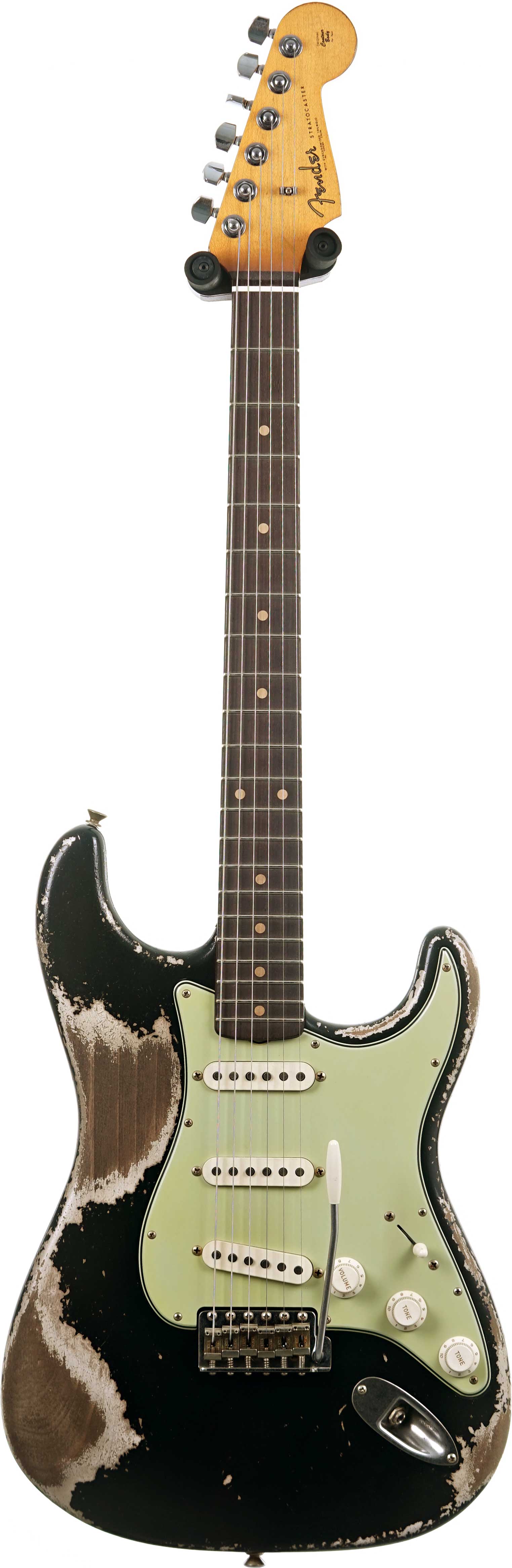 Fender Custom Shop 61 Stratocaster Heavy Relic Black over Shoreline Gold Master Built by Paul Waller #R147453