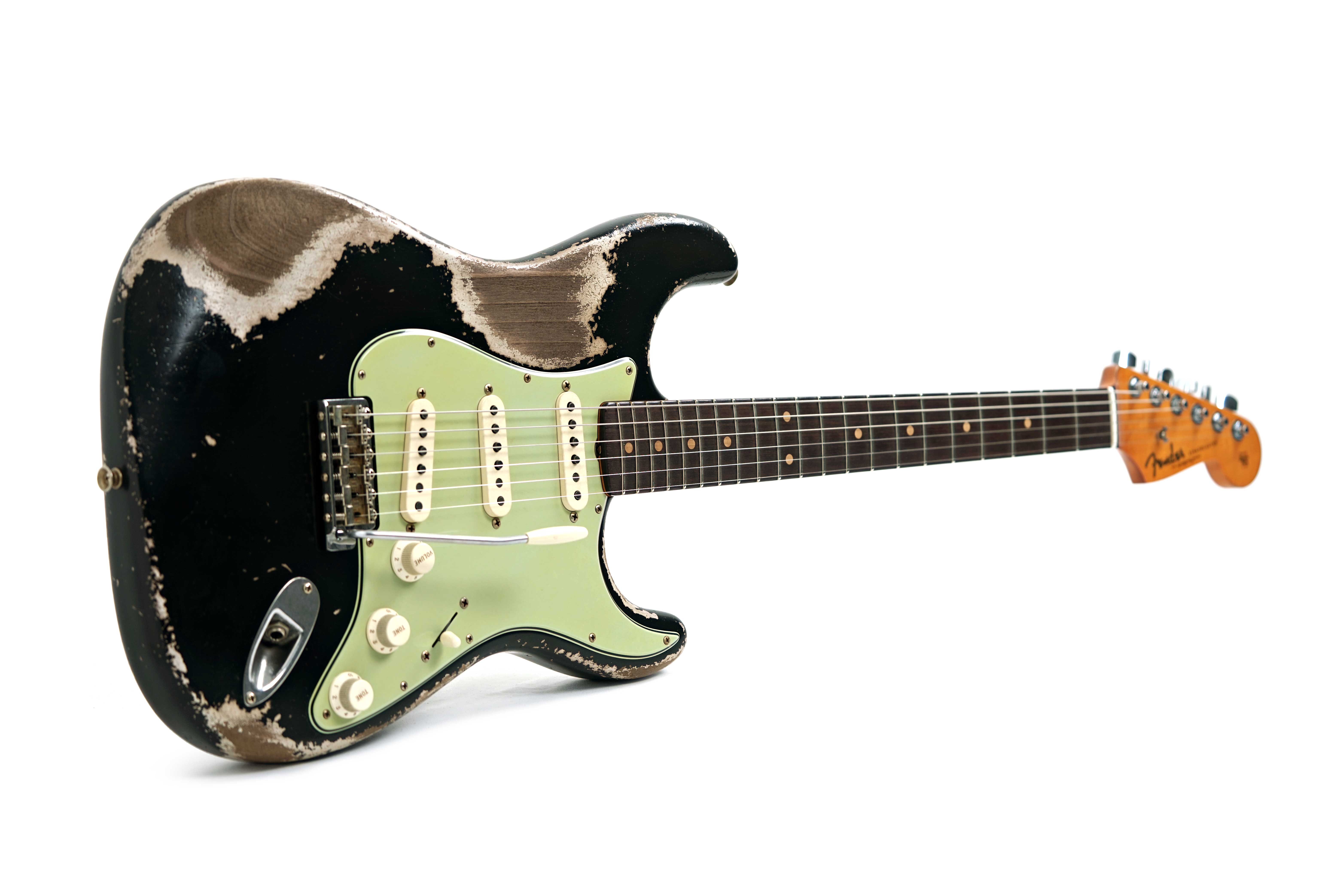 Fender Custom Shop 61 Stratocaster Heavy Relic Black over Shoreline Gold Master Built by Paul Waller #R147453