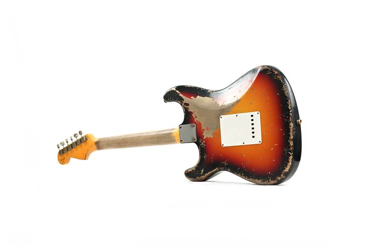 Fender Custom Shop 63 Stratocaster Heavy Relic Bleached 3 Tone Sunburst Rosewood Fingerboard Master Built by Austin MacNutt #R140044 Fender Custom Shop 63 Stratocaster Heavy Relic Bleached 3 Tone Sunburst Rosewood Fingerboard Master Built by Austin MacNutt #R140044