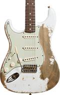 Fender Custom Shop 1960 Stratocaster Super Heavy Relic Olympic White Left Handed #R109258