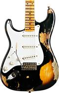 Fender Custom Shop 1957 Stratocaster Super Heavy Relic Black over 2 Tone Sunburst Left Handed #R110304